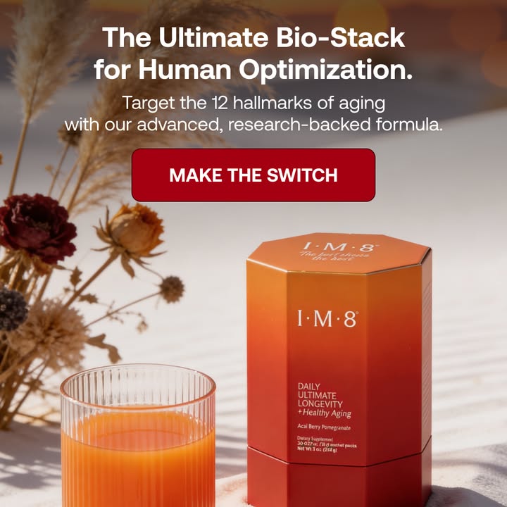 IM8 Global Facebook ad: Longevity Starts at the Cellular Level