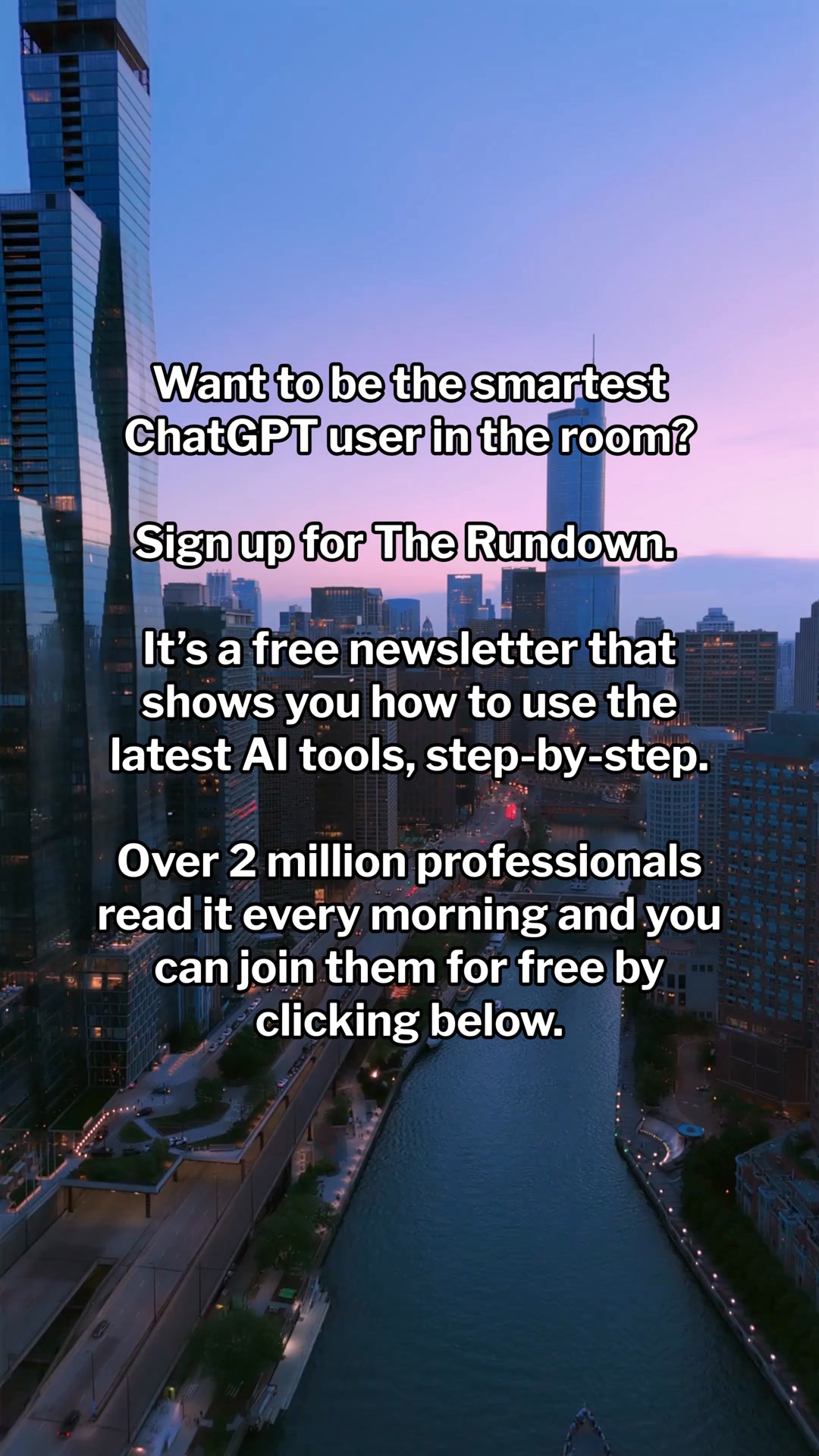 The Rundown Facebook ad: Get Smarter on AI (For Free)