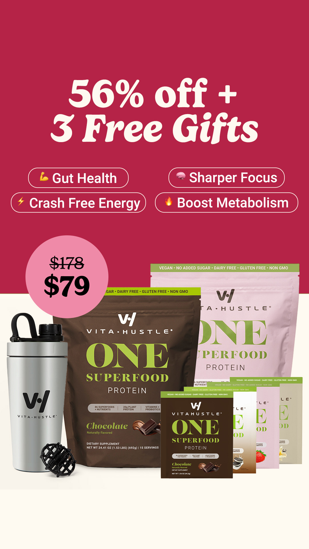 VitaHustle Facebook ad