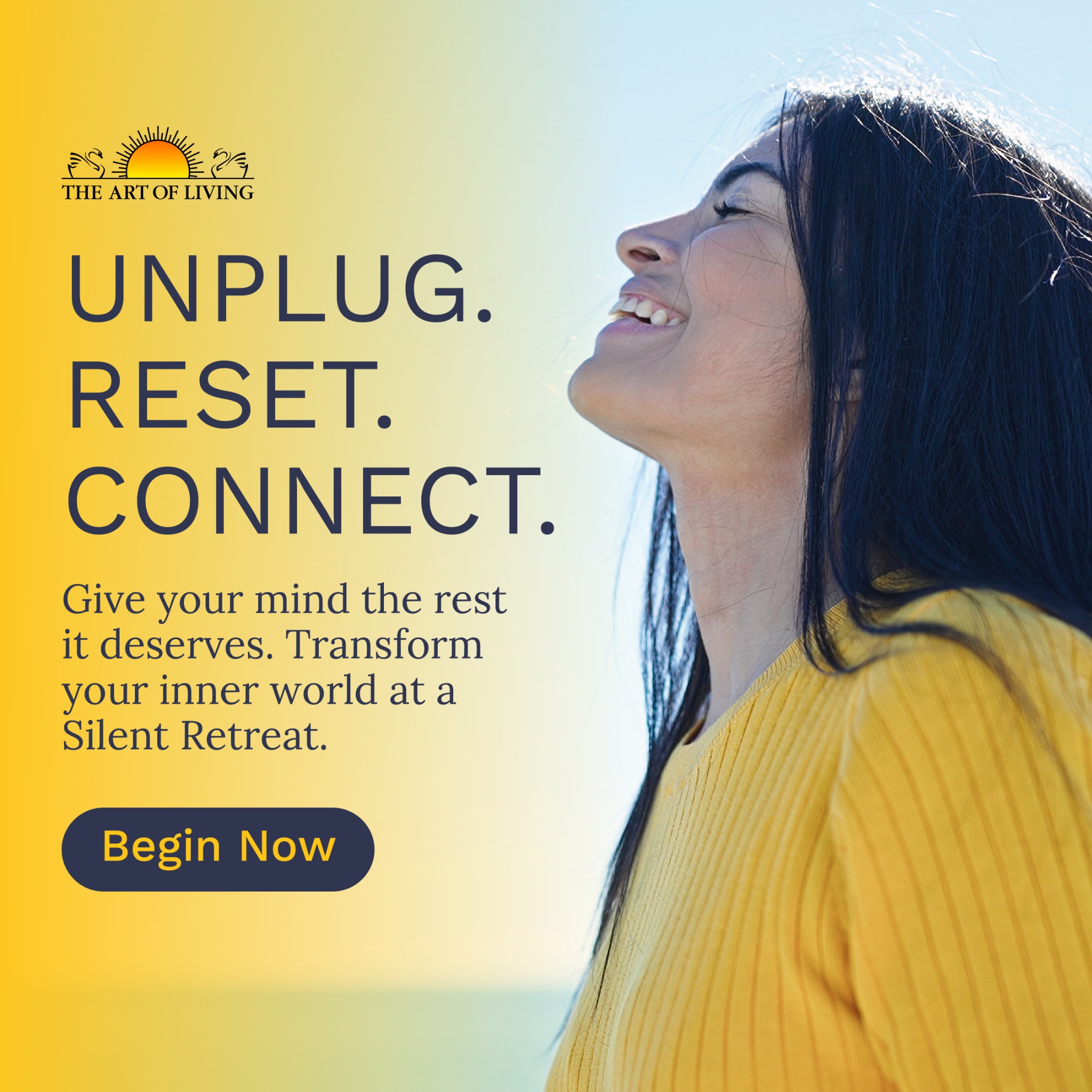 The Art of Living Facebook ad