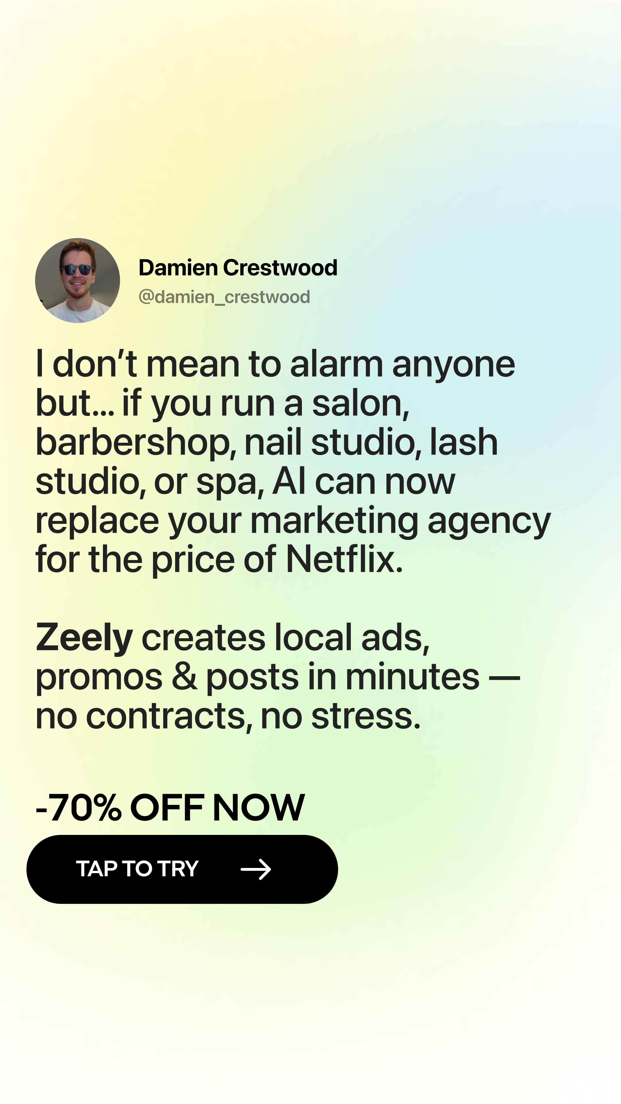Zeely Facebook ad