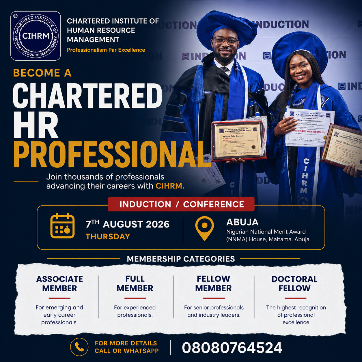 Chartered Institute of Human Resource Managment Nigeria Facebook ad: CHARTERED INSTITUTE OF HUMAN RESOURCE MANAGEMENT (CIHRM)…