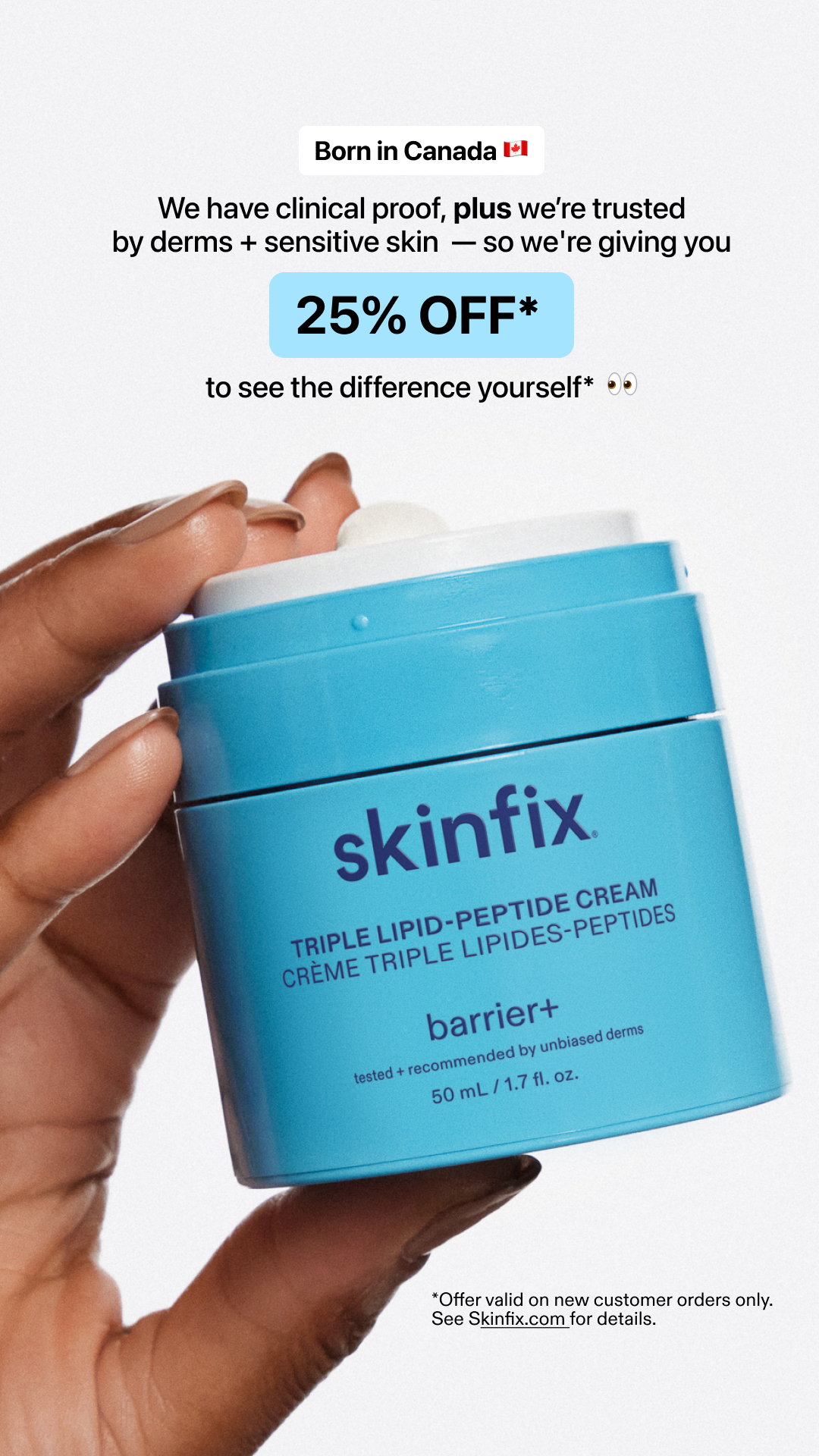 Skinfix Inc. Facebook ad