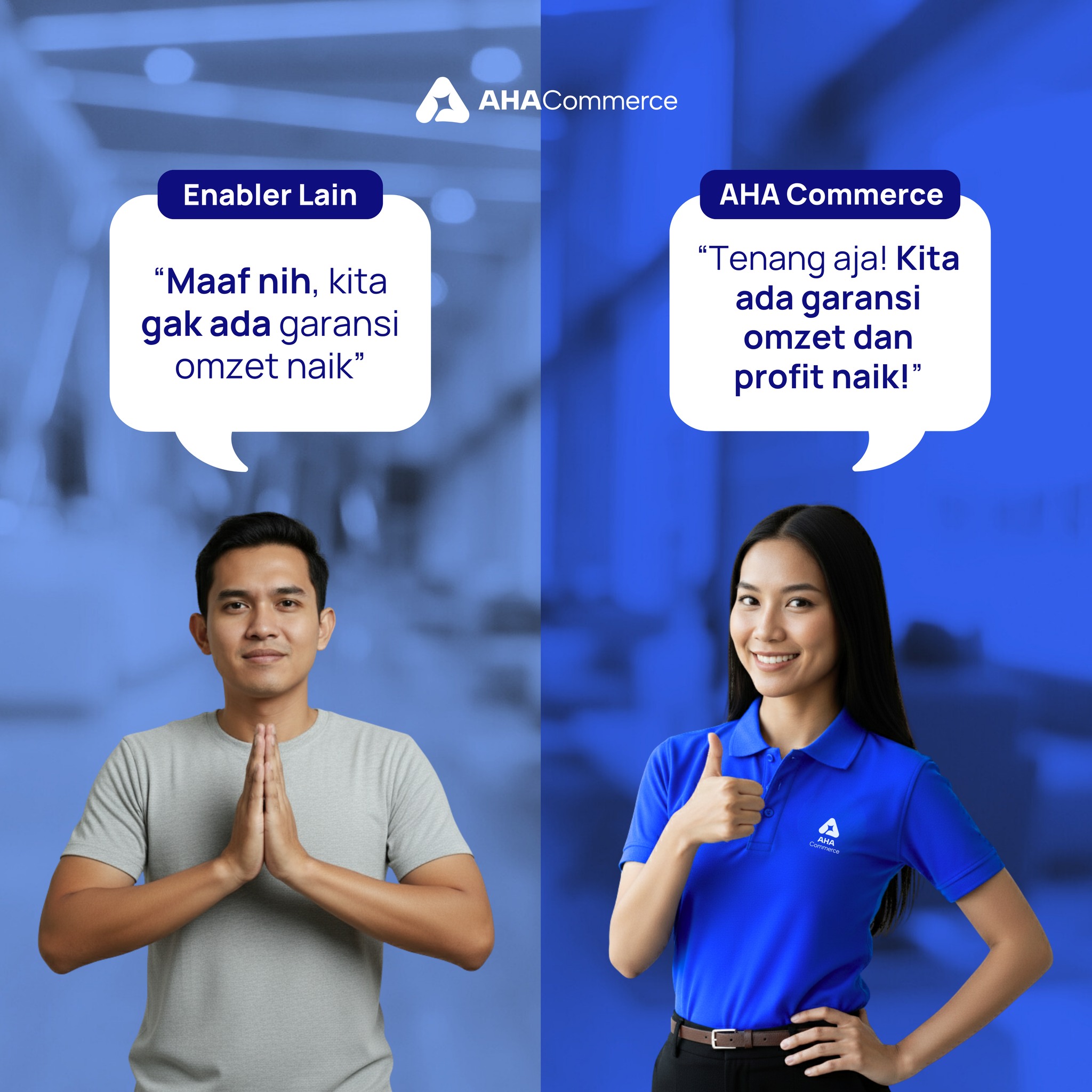 AHA Commerce Facebook ad: 94,7% client kami omzetnya meroket!