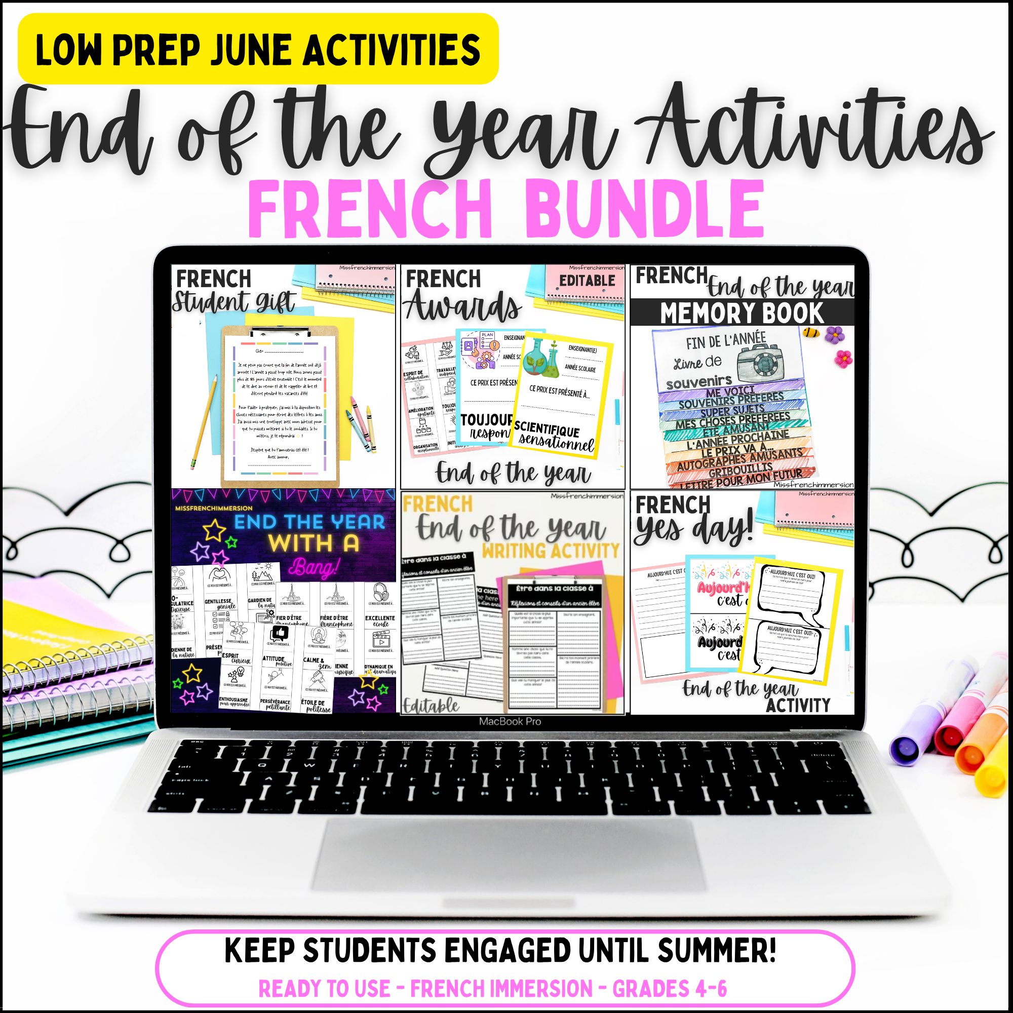 MissfrenchImmersion Facebook ad: French June Low-Prep Activities