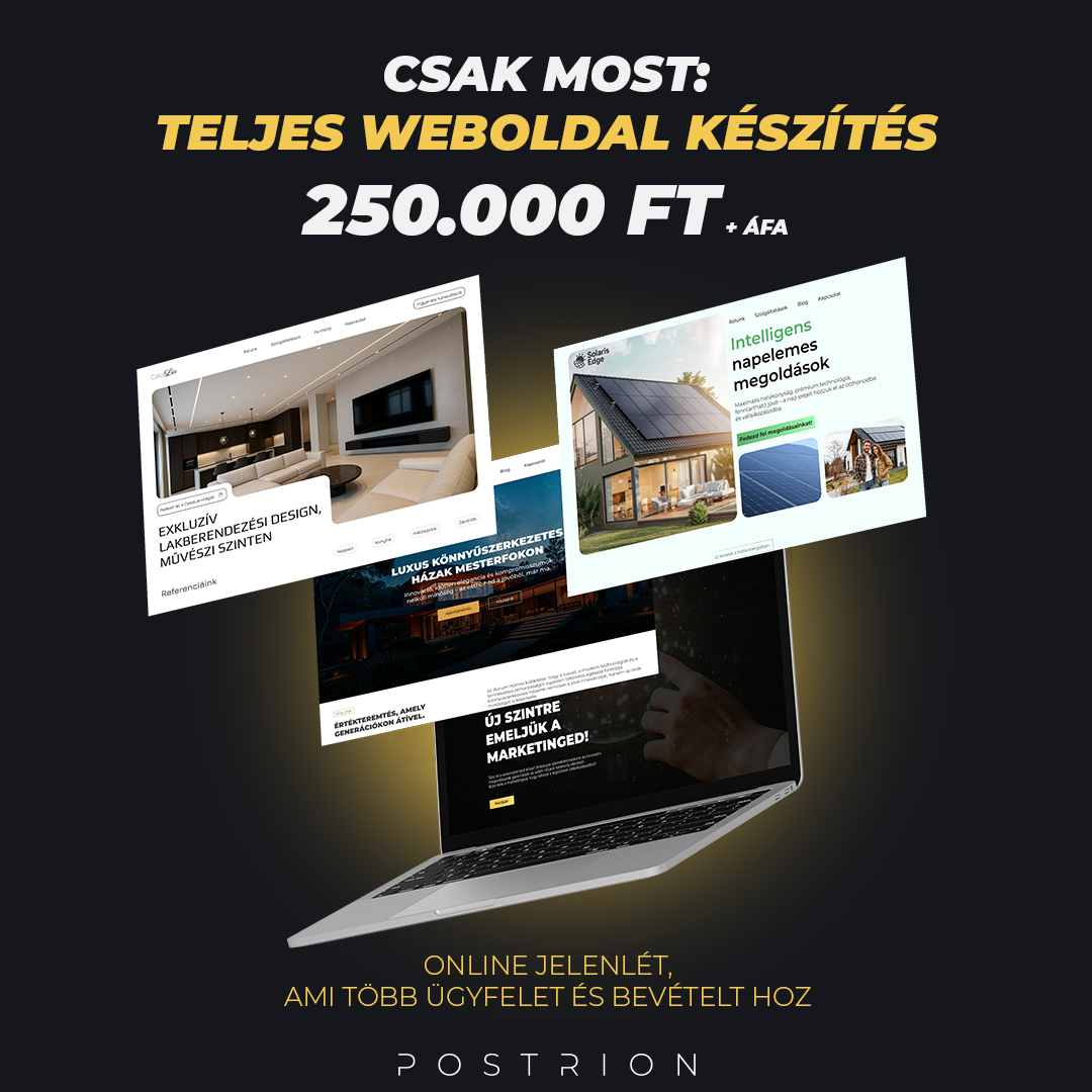 Postrion Marketing Facebook ad: Limitált lehetőség vállalkozásoknak
