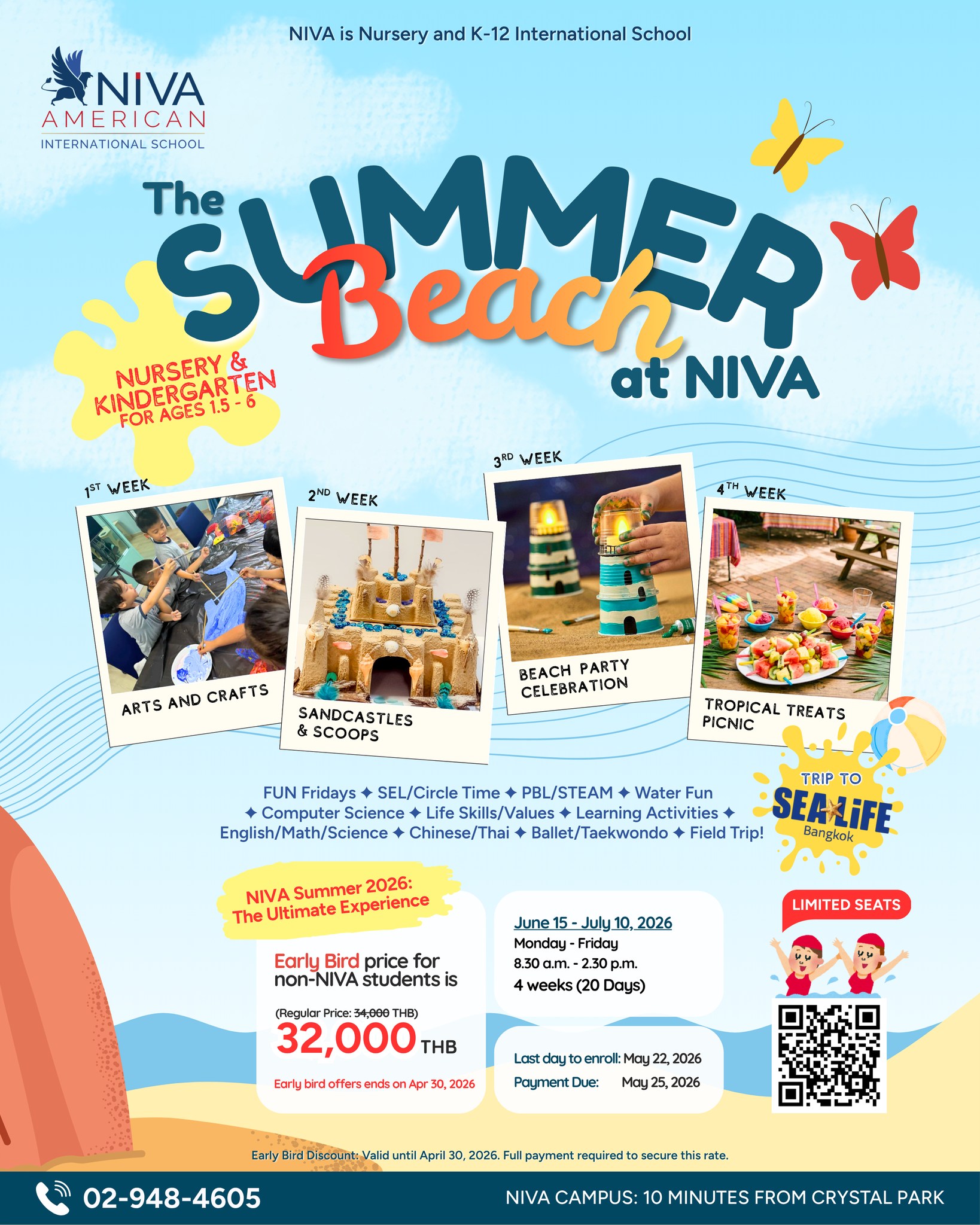 NIVA American International School Bangkok Facebook ad: NIVA ECE-SUMMER PROGRAMS 2026