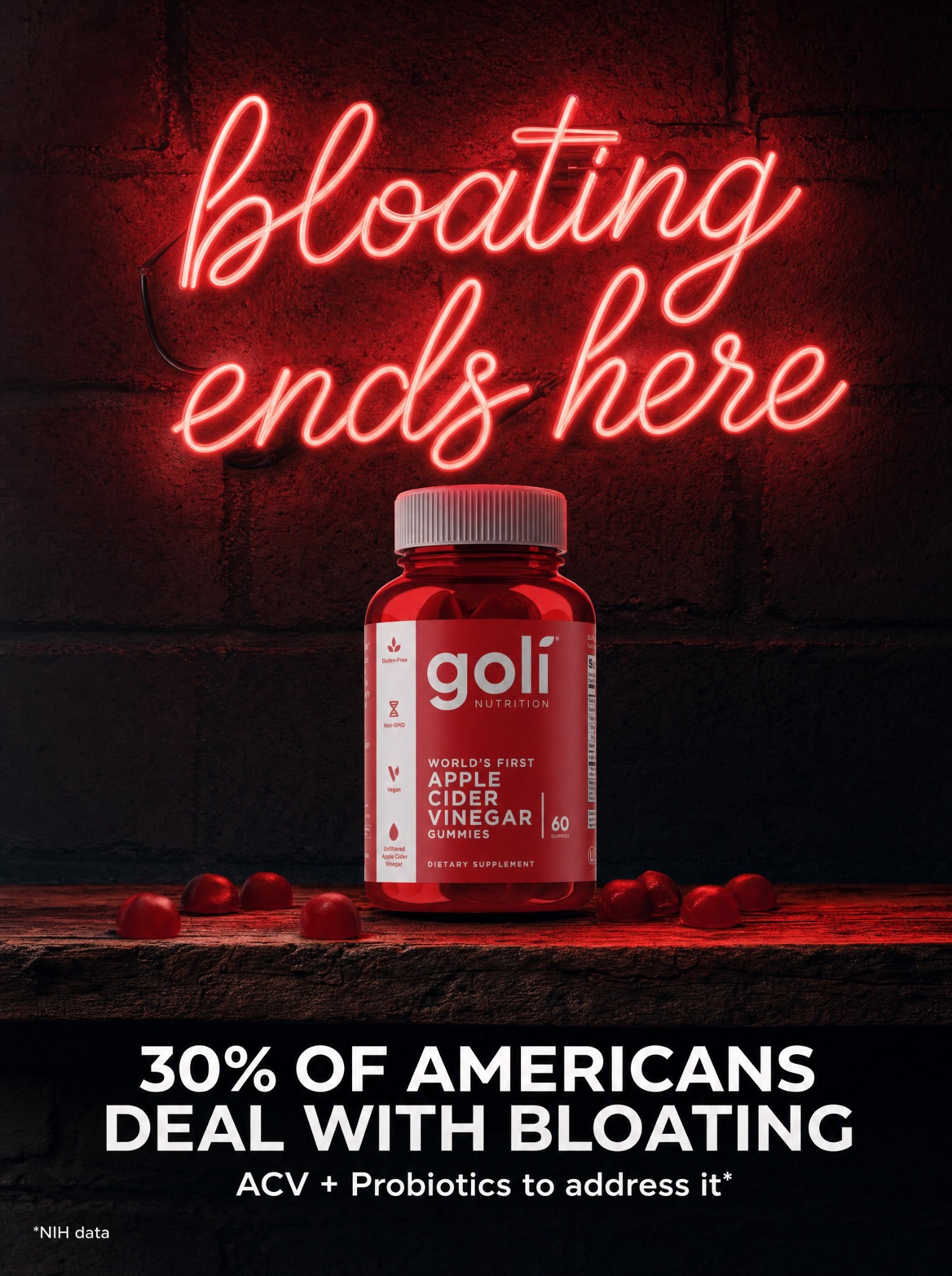 Goli Facebook ad: OVER 60% OFF + 100% FREE Shipping