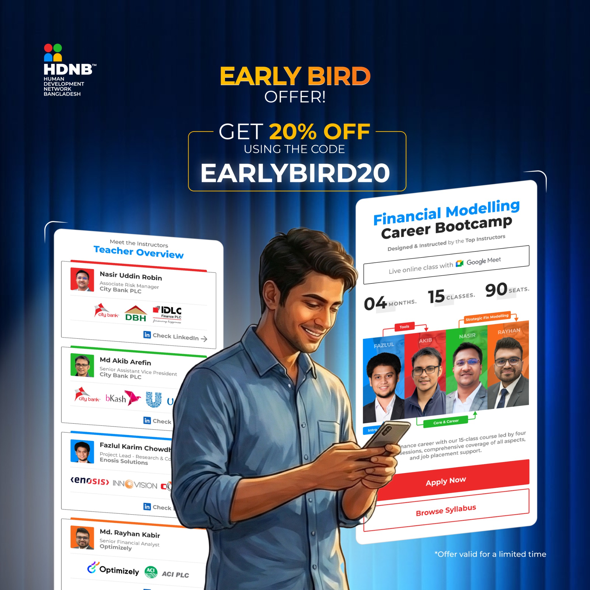 Human Development Network Bangladesh Facebook ad: Financial Modelling Batch 4 is Live!