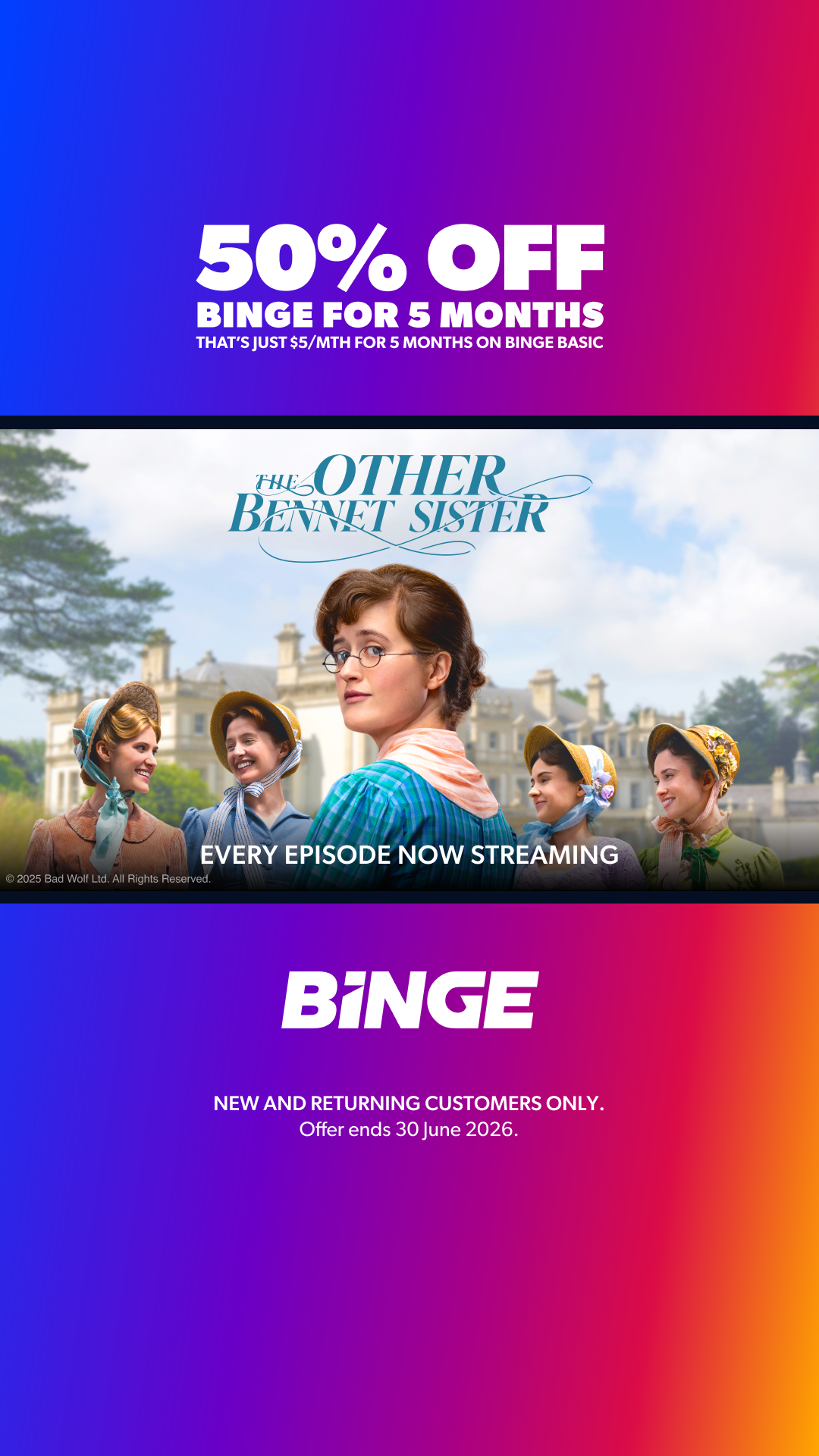 Binge Facebook ad
