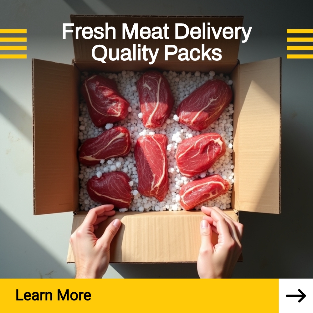 SwiftResults Here Facebook ad: Fresh Meat Delivery Quality Packs!