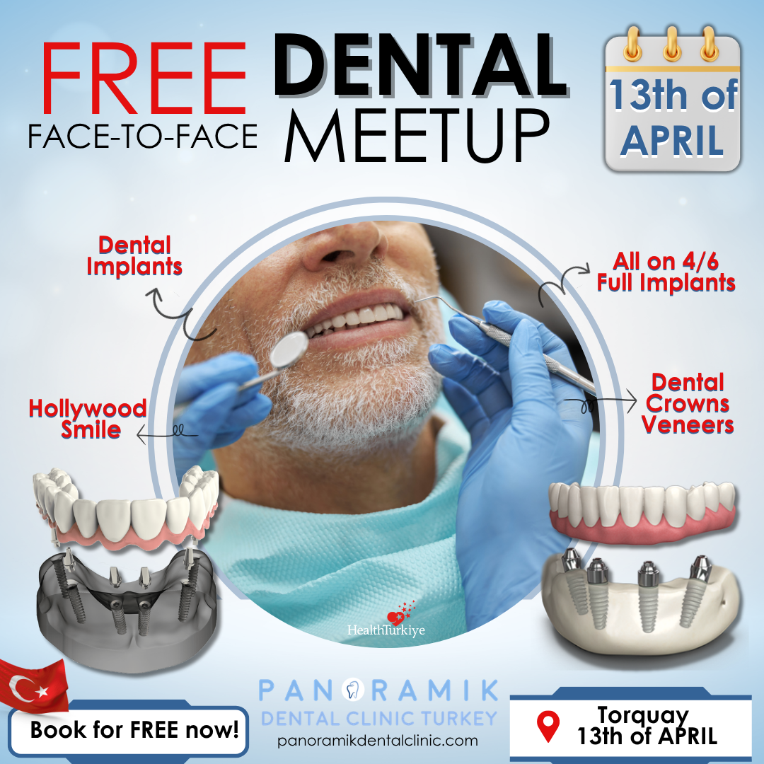 Panoramik Dental Clinic Turkey Facebook ad: FREE Dental Meeting in Torquay (13 April)