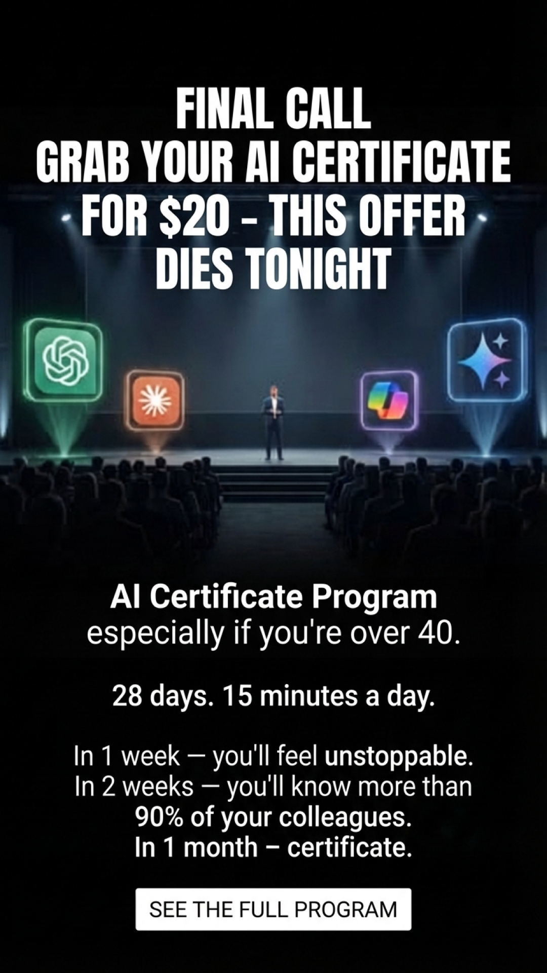AI Weekly Facebook ad