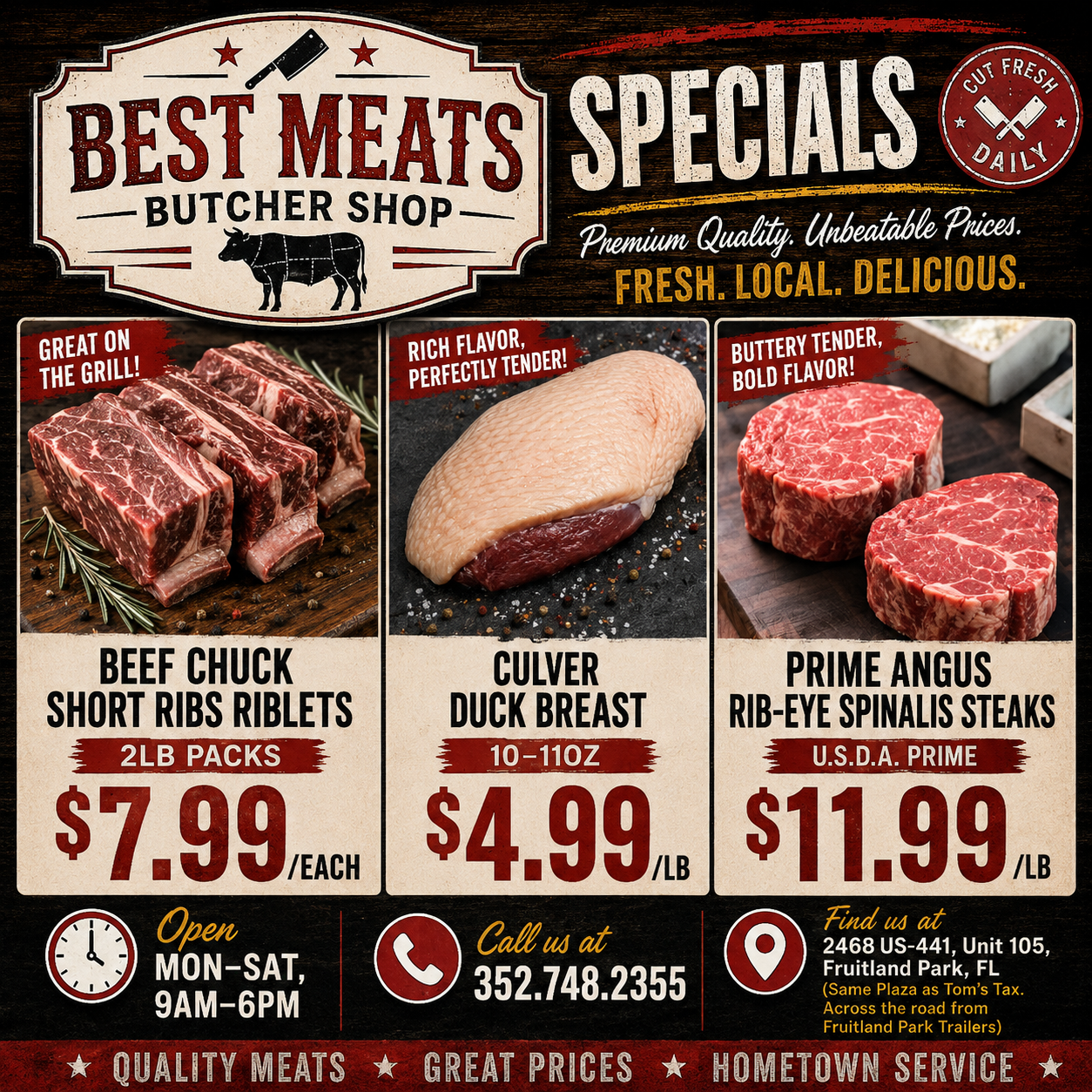 Best Meats Florida Facebook ad: All-Natural Meat Market