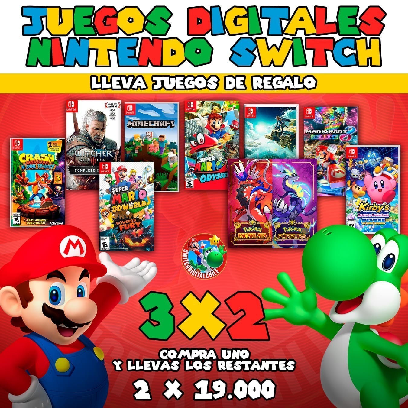 switchdigitalchile Facebook ad: TENEMOS TODOS LOS JUEGOS DISPONIBLES