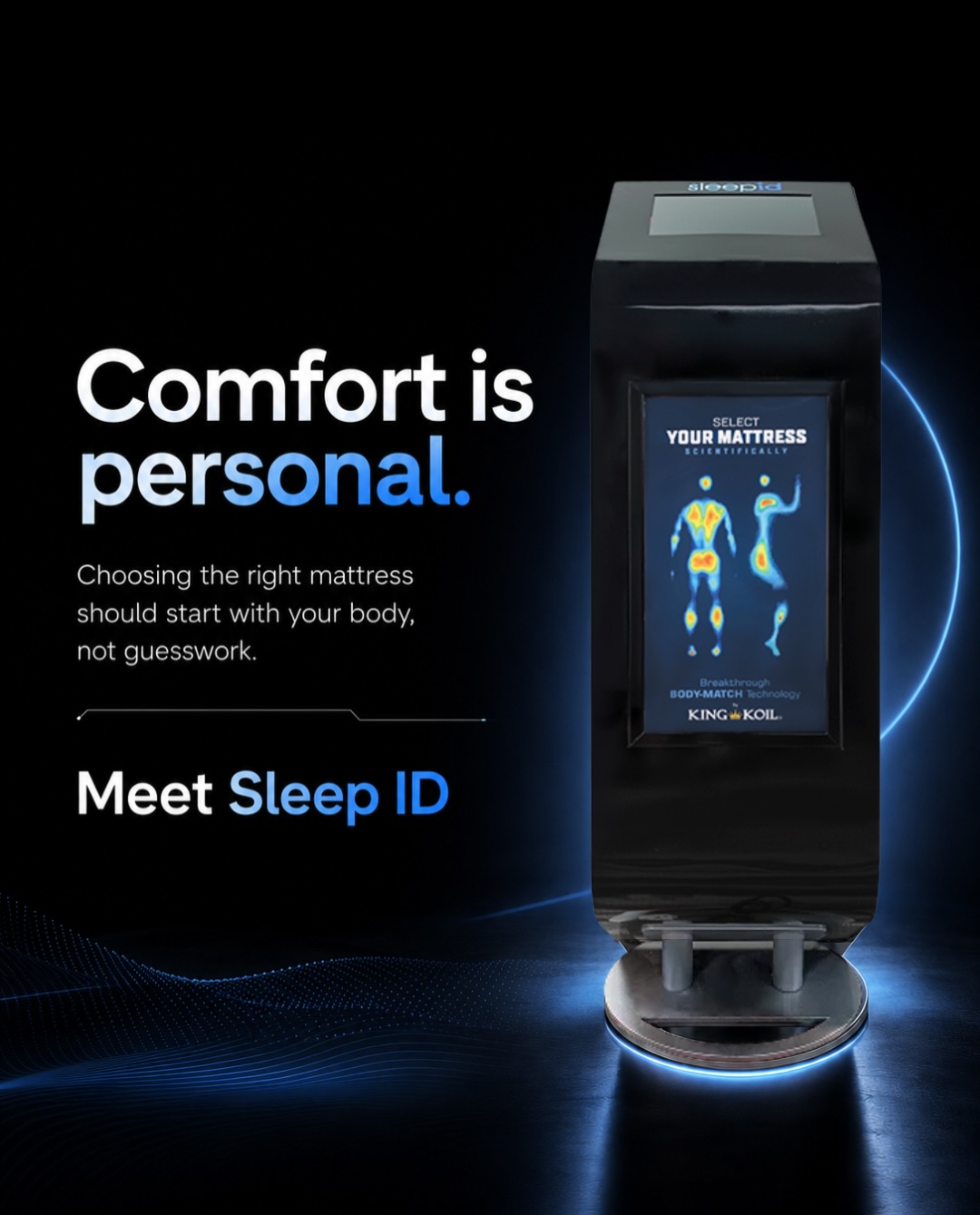 KingKoil Facebook ad: Sleep ID is where finding the right mattress…