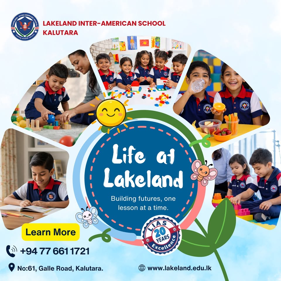 Lakeland Inter - American School Kalutara Branch Facebook ad: Building Futures, One Lesson at a Time!