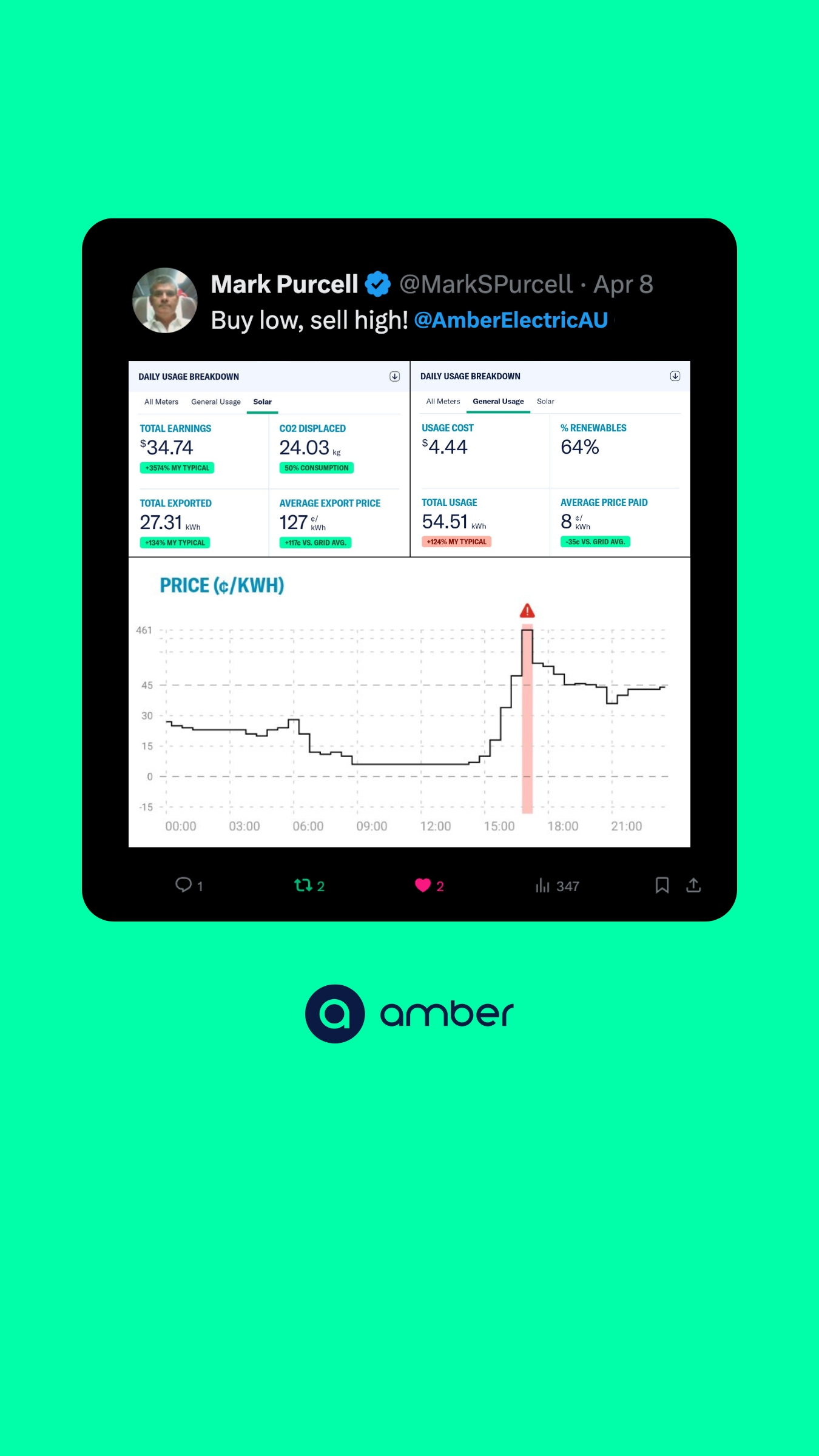 Amber Electric Facebook ad