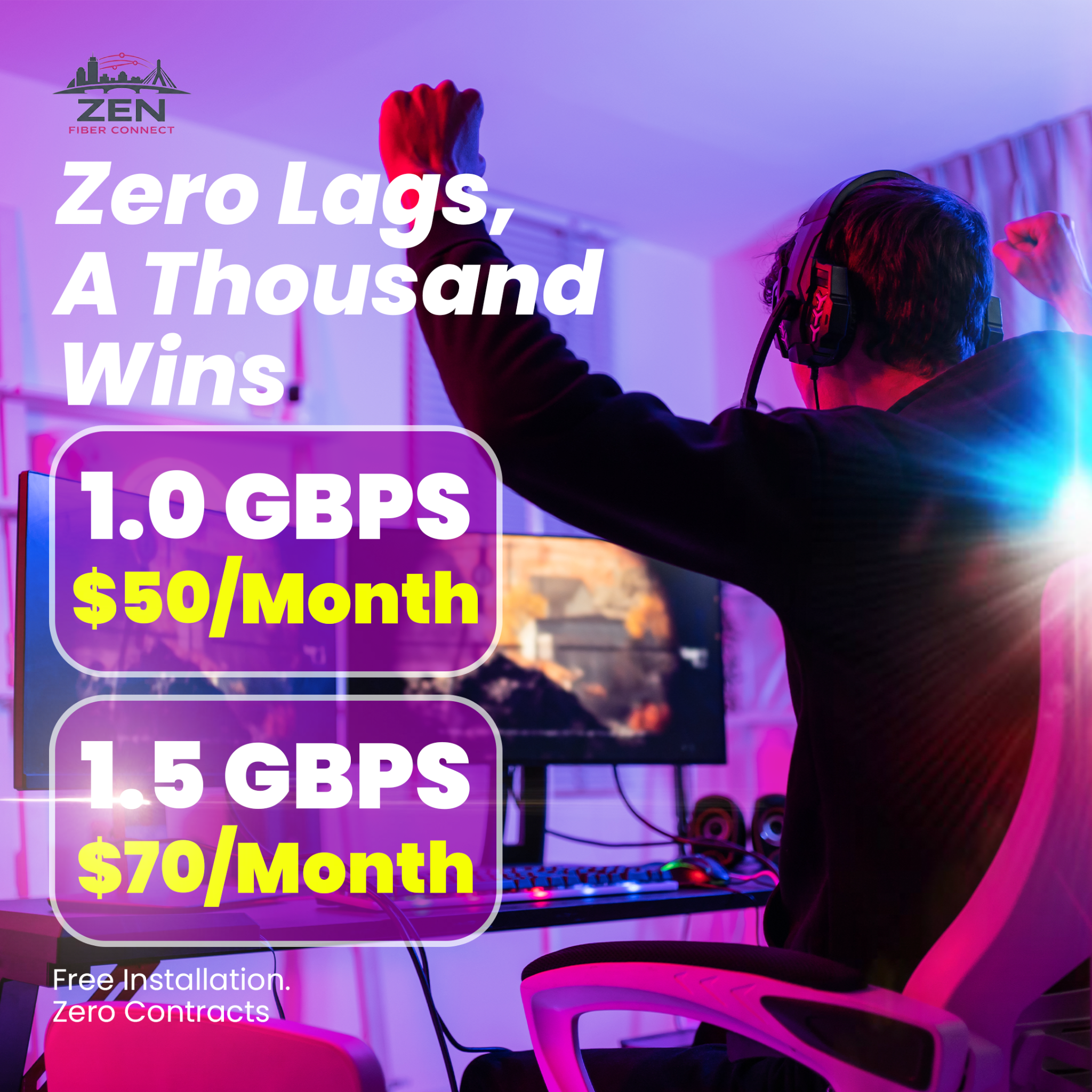 Zen Fiber Connect Facebook ad