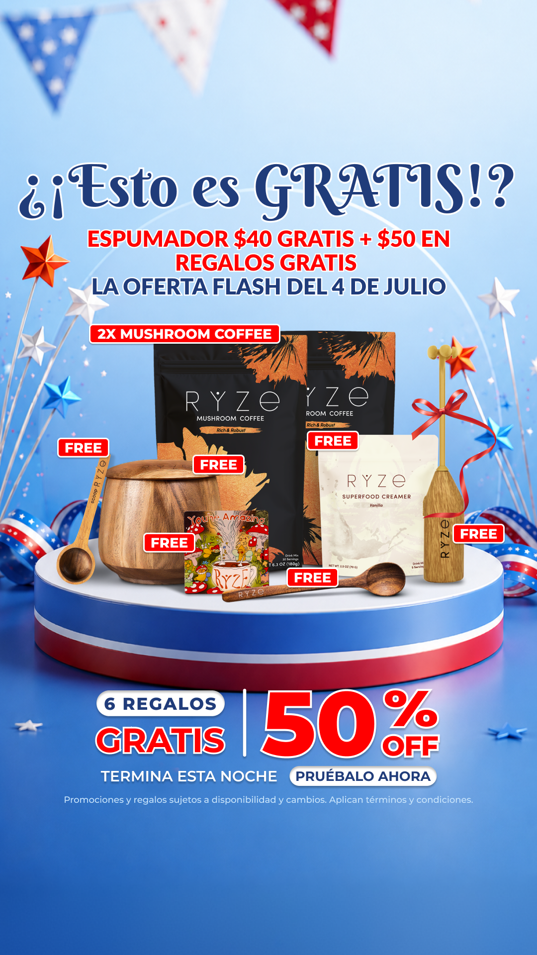 RYZE Superfoods Facebook ad