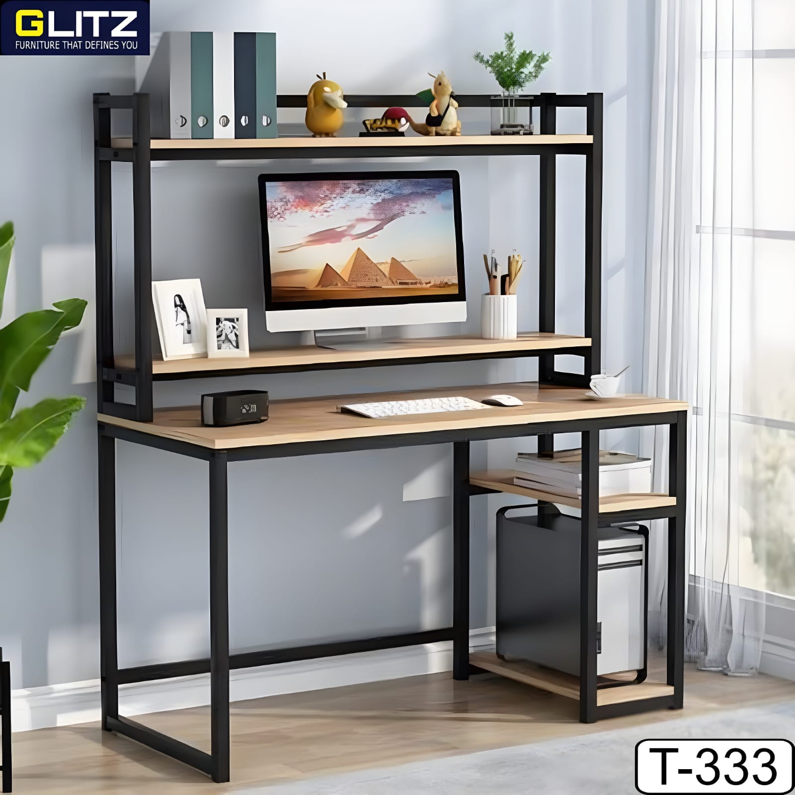 Glitz Furniture Facebook ad: Thinking about the Minimal study table just take…