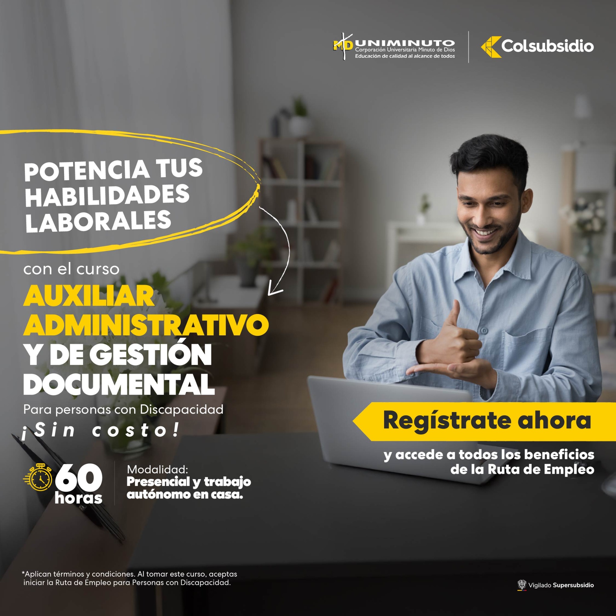 Centro de Empleo y Talento Facebook ad: Formación para personas con discapacidad