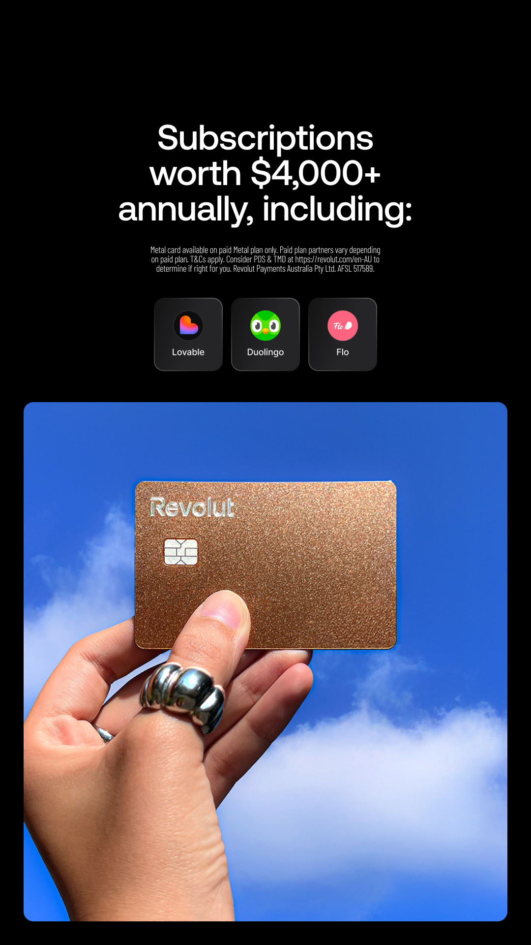 Revolut Facebook ad