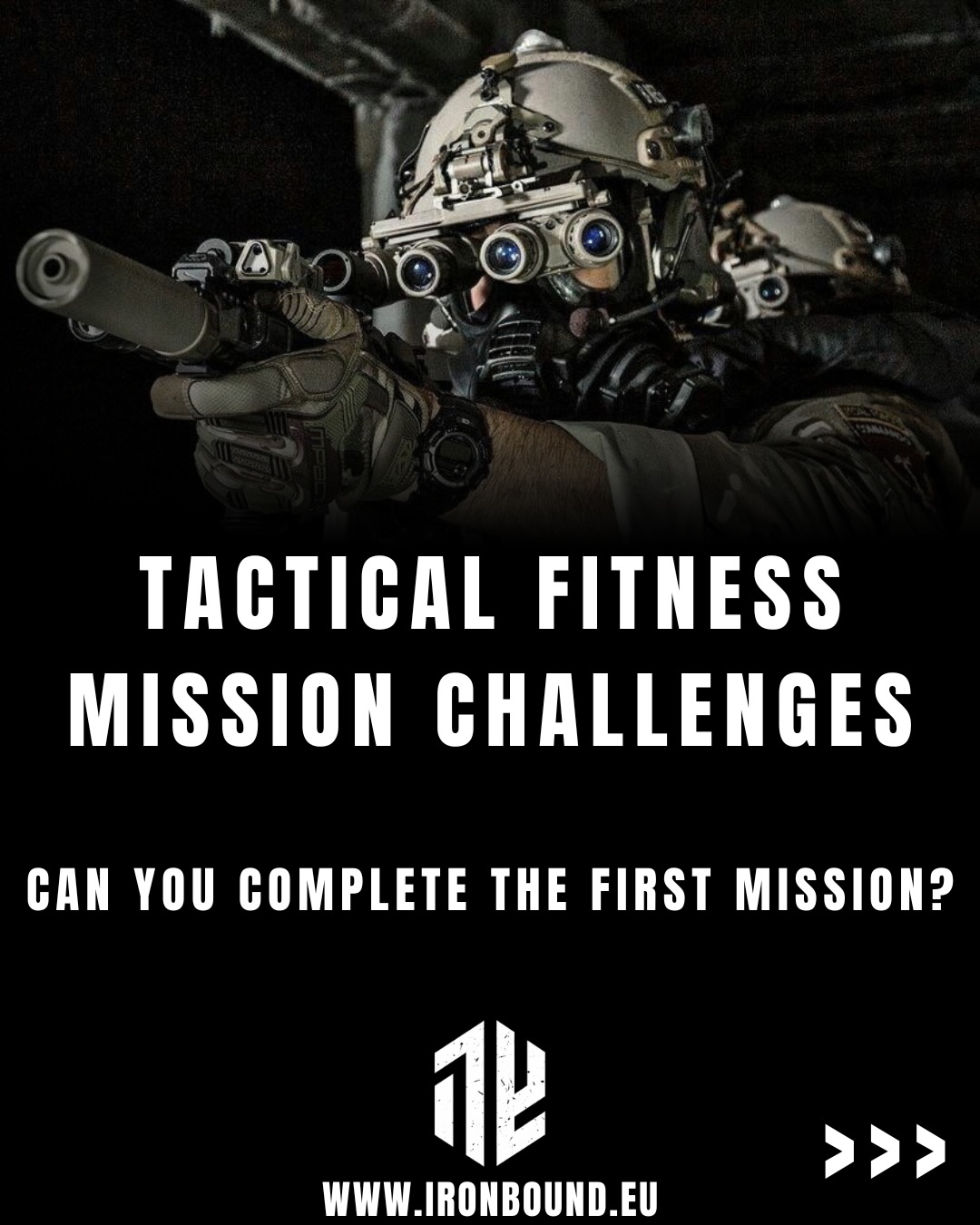Ironbound Tribe Facebook ad: MAKE EVERY WORKOUT A MISSION.