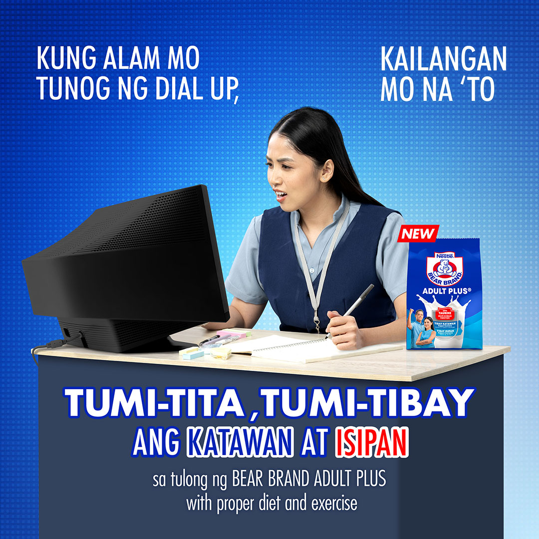 BEAR BRAND Adult Plus Facebook ad: Yung may i-e-email ka na project tapos na-udlot…