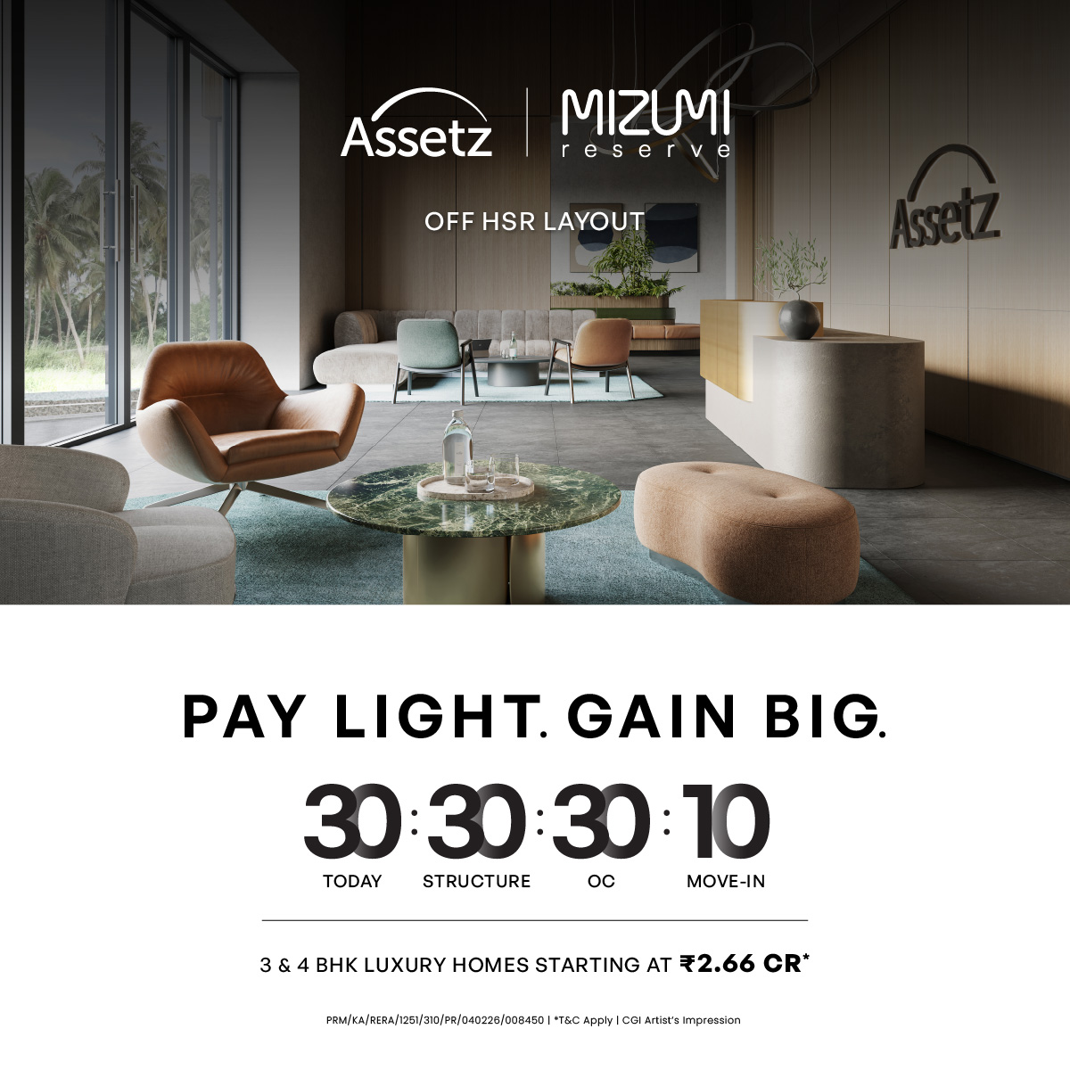 Assetz Property Group Facebook ad: Assetz Mizumi Reserve, Off HSR Layout