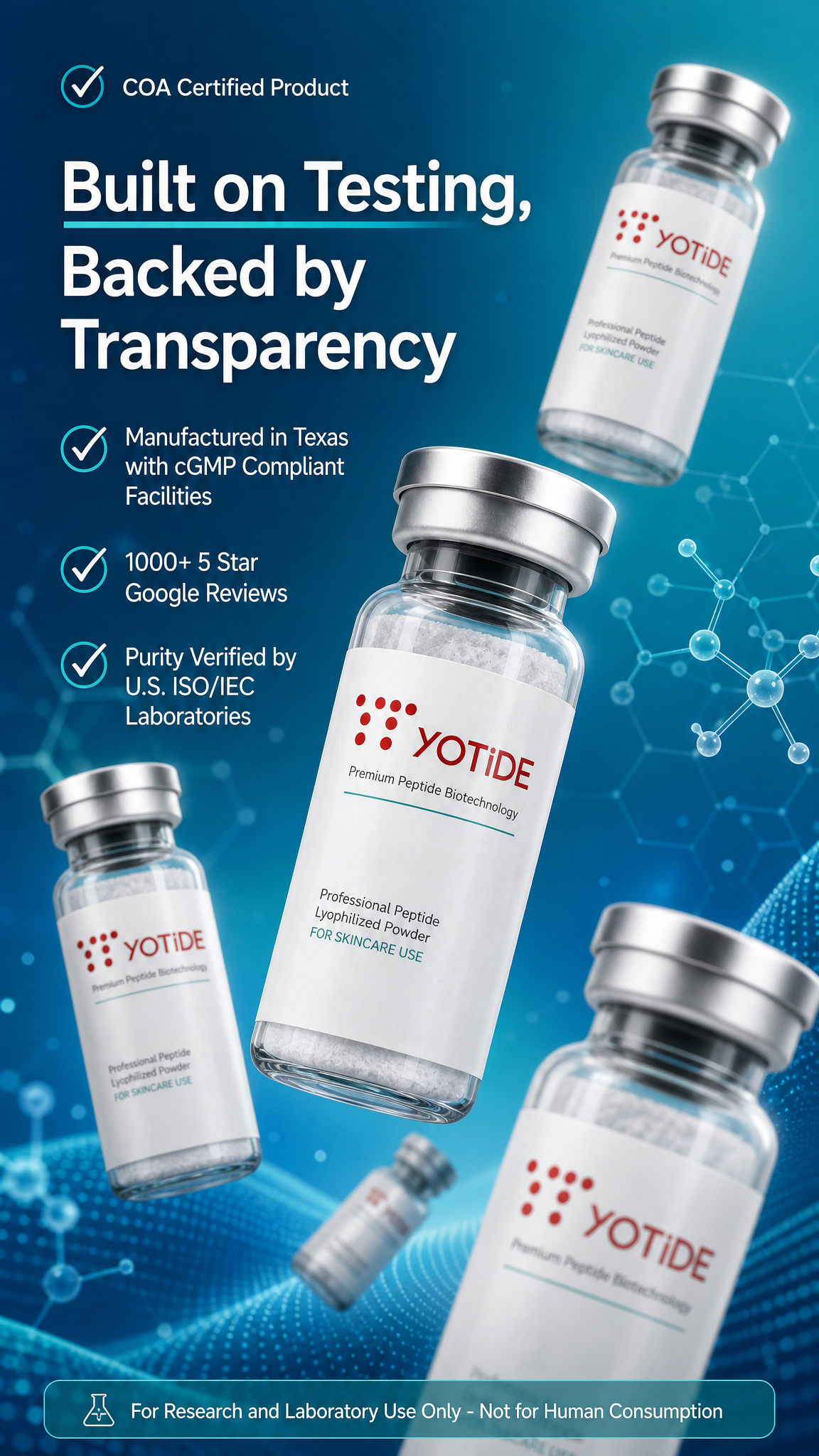 Yotide Peptide Lyophilized Powder Facebook ad: Premium Peptide Manufacturing Solutions(Yotide,你的肽专家)