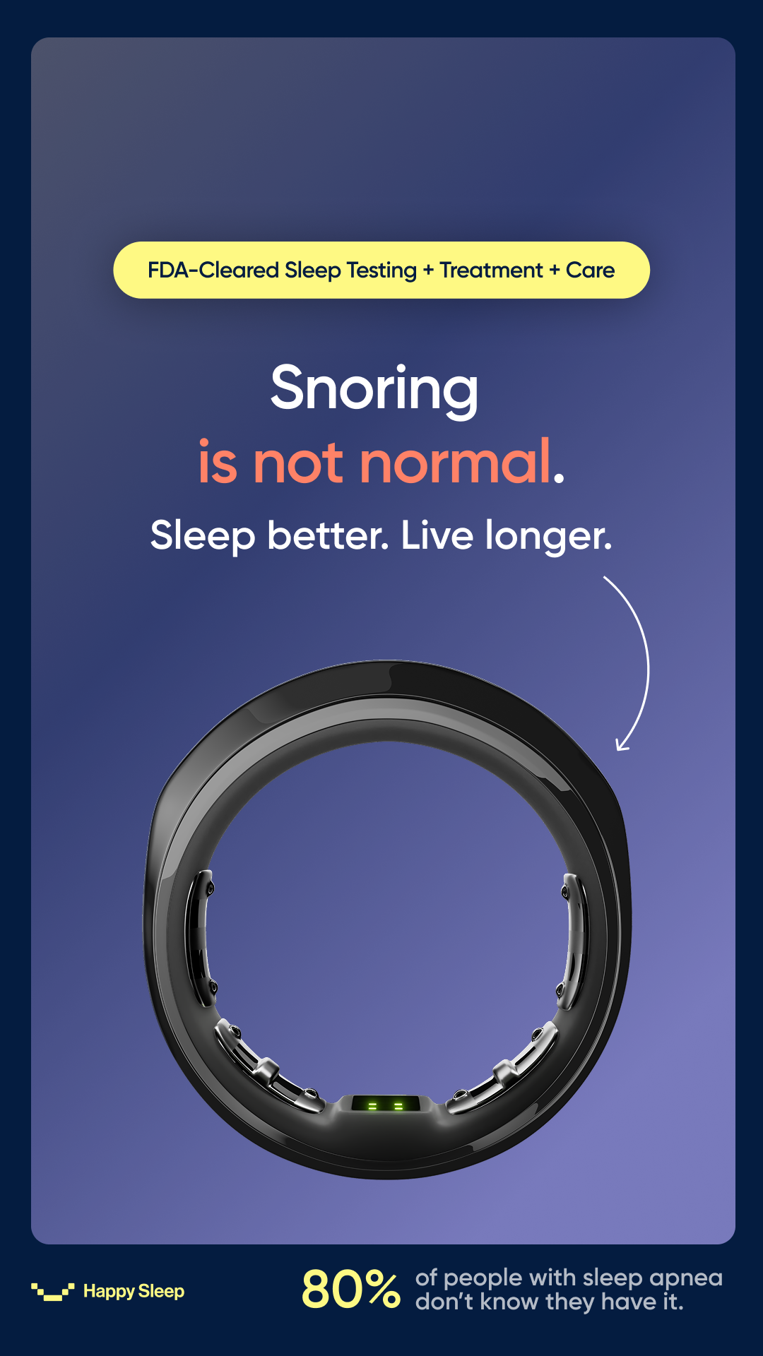 Happy Sleep Facebook ad from Mar 10, 2026