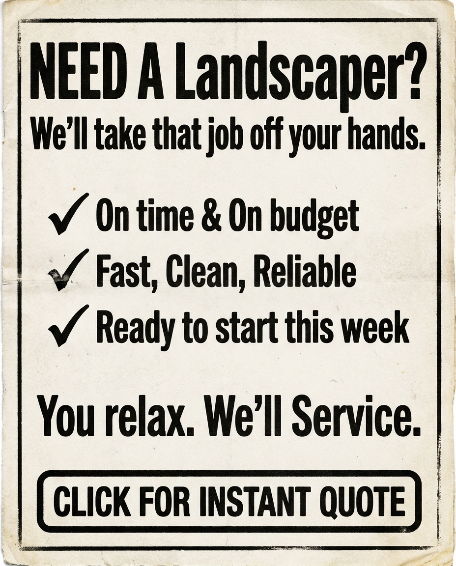 Your Local Landscaping Services Facebook ad: Fresh Mulch Installation at $399
