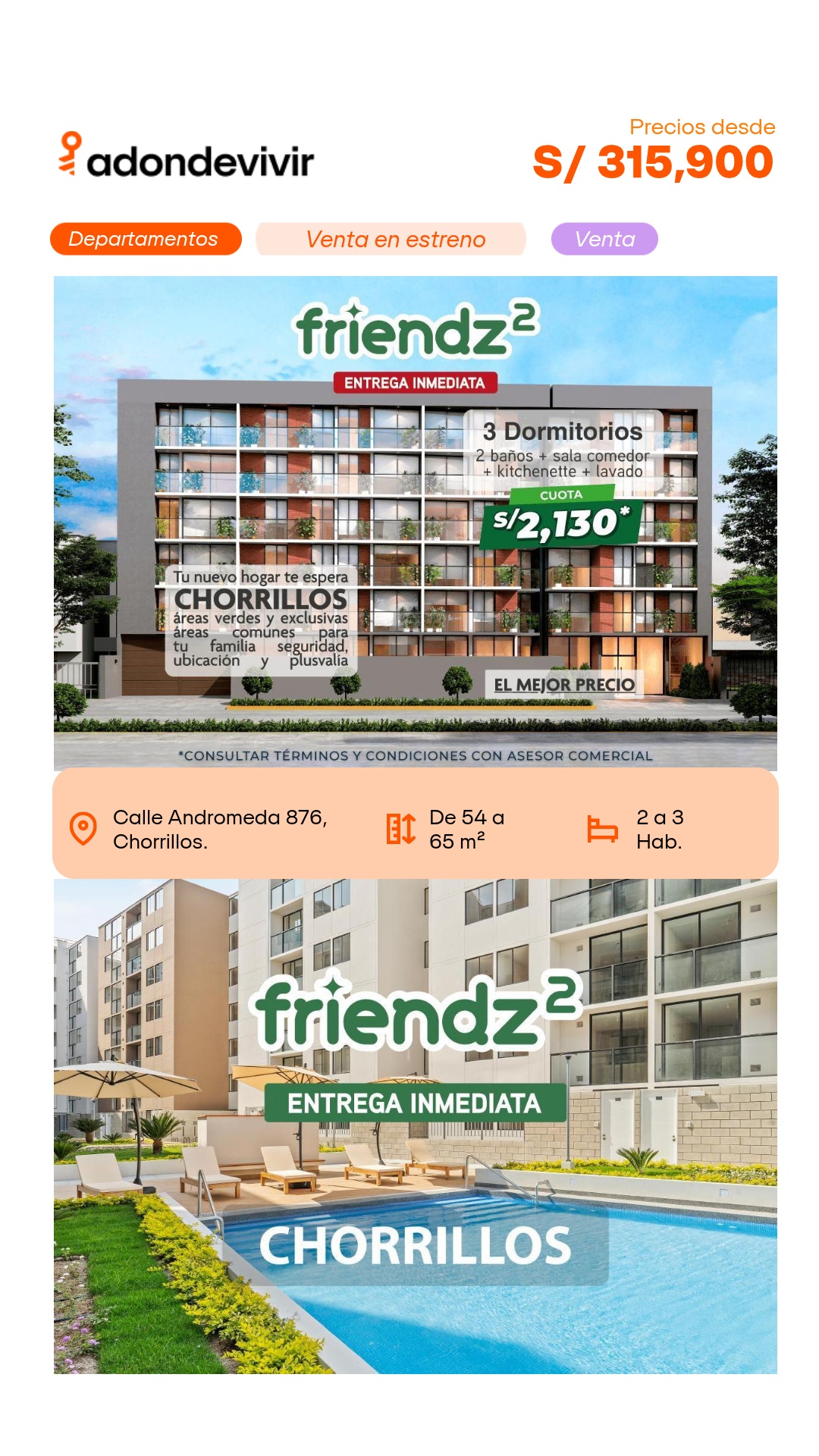 Adondevivir Facebook ad from May 20, 2026