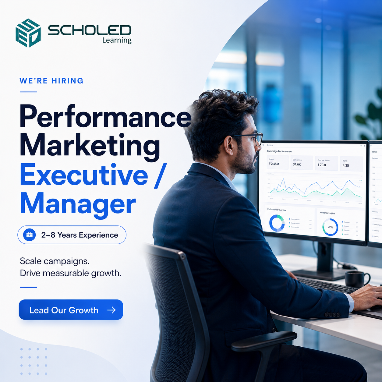 Scholed Learning Solutions Facebook ad: Performance Marketing Executive / Manager