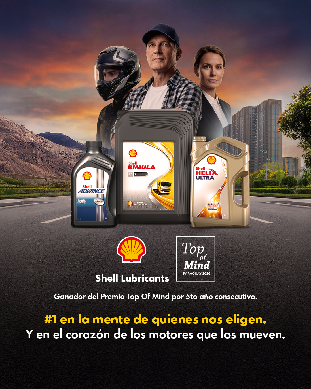 Shell Lubricantes Paraguay Facebook ad: Conducí con la tranquilidad de elegir una marca…
