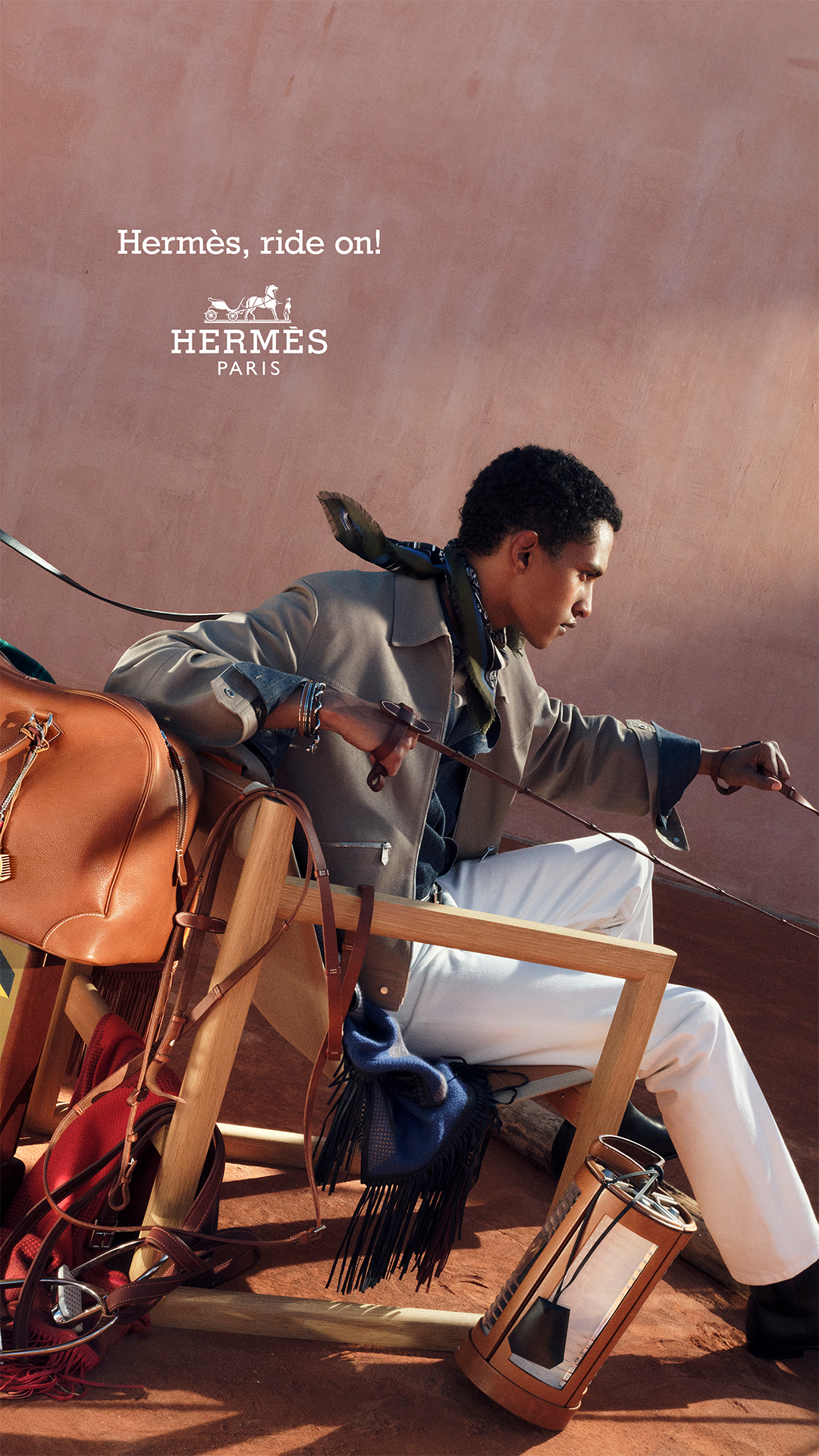 Hermès Facebook ad: Ride on! When adventure comes knocking, imagination runs…