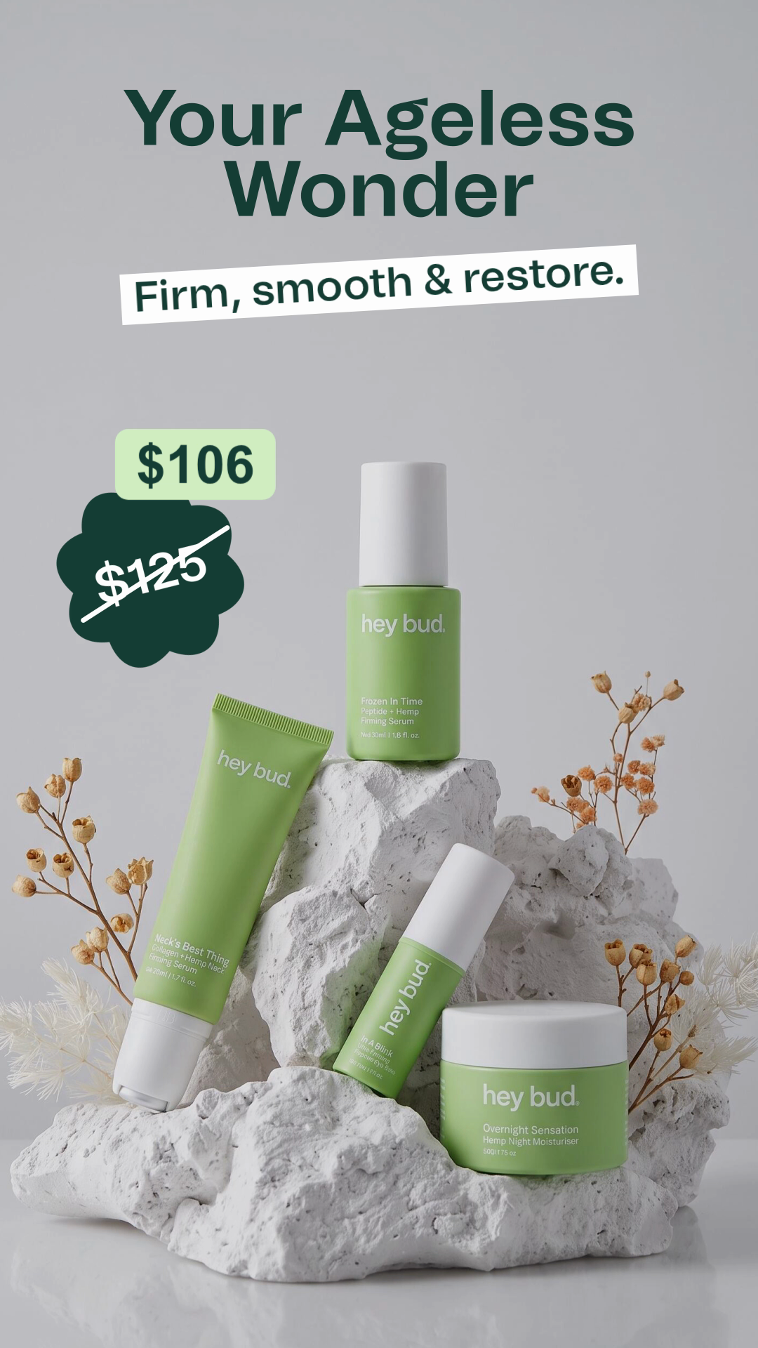 Hey Bud Skincare Facebook ad