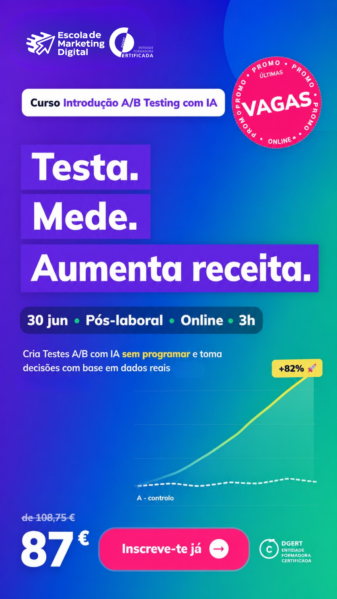 Escola de Marketing Digital Portugal Facebook ad