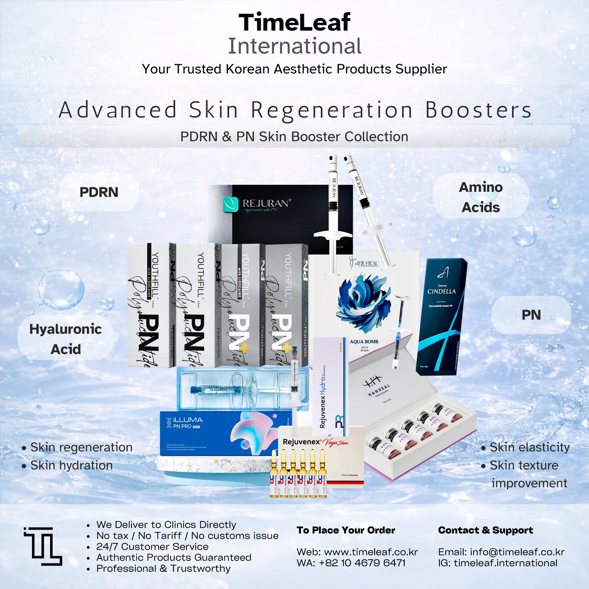TimeLeaf Facebook ad: Advanced Korean Skin Boosters