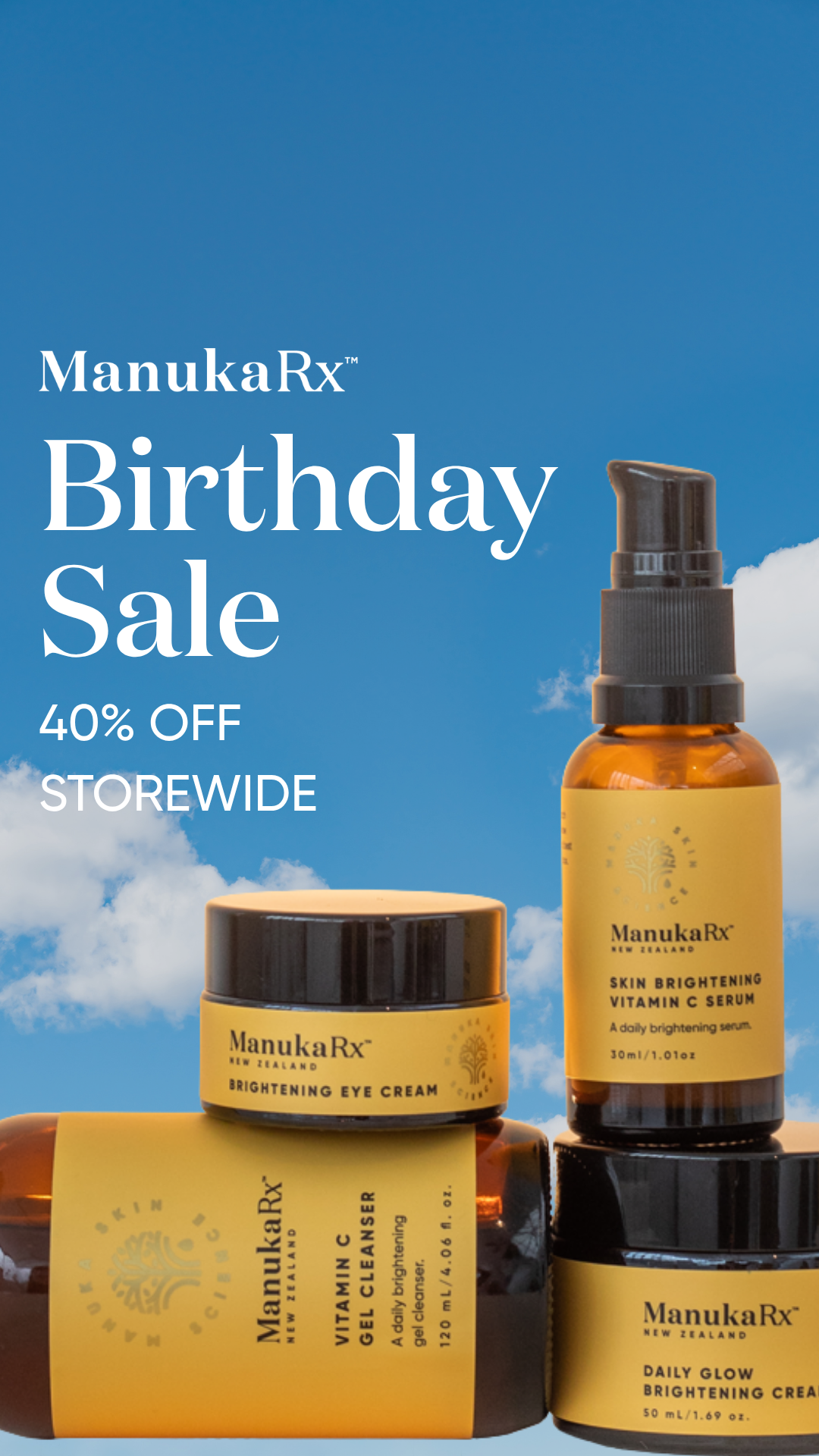 ManukaRx Natural Skincare Facebook ad