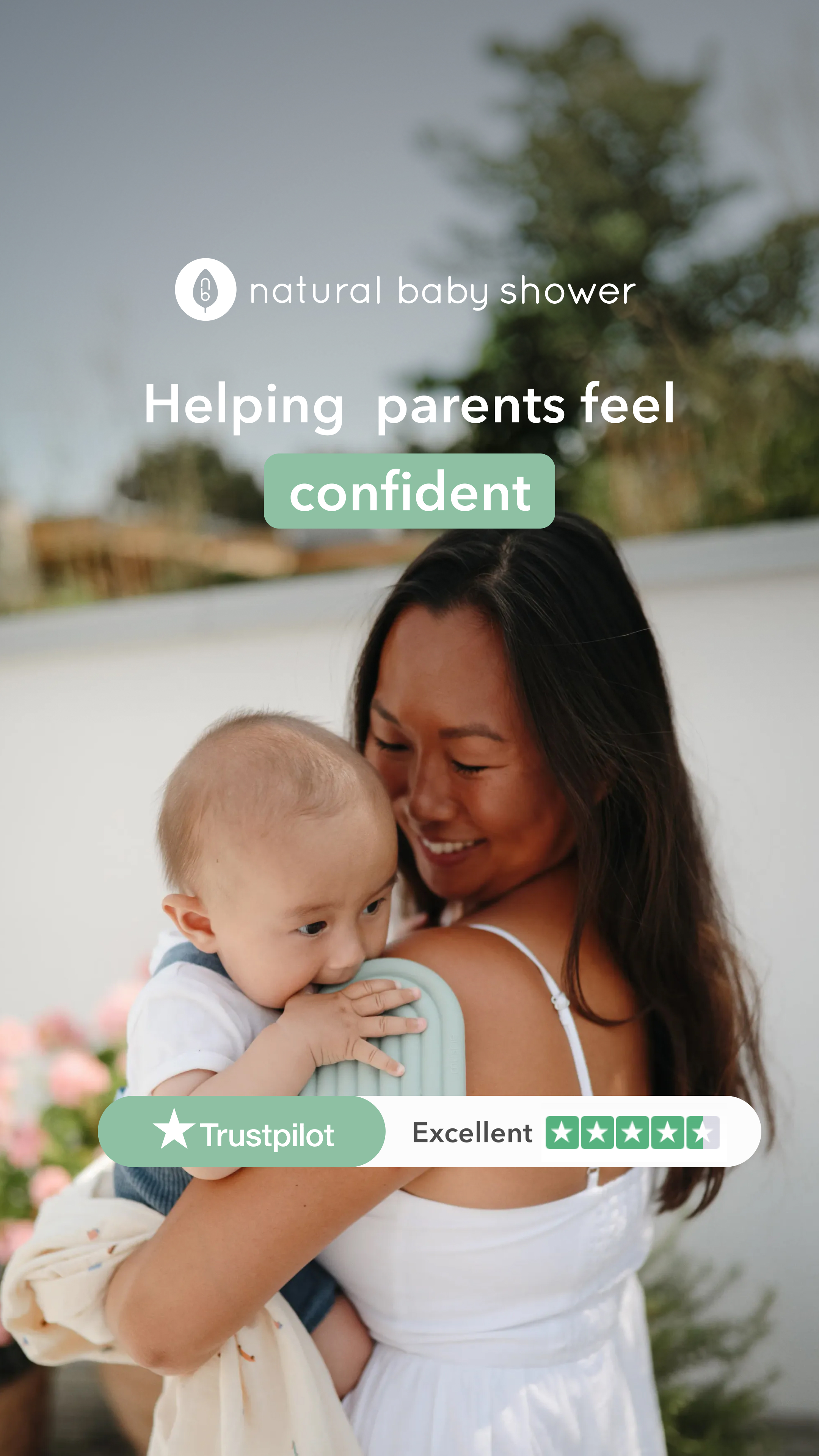 Natural Baby Shower Facebook ad