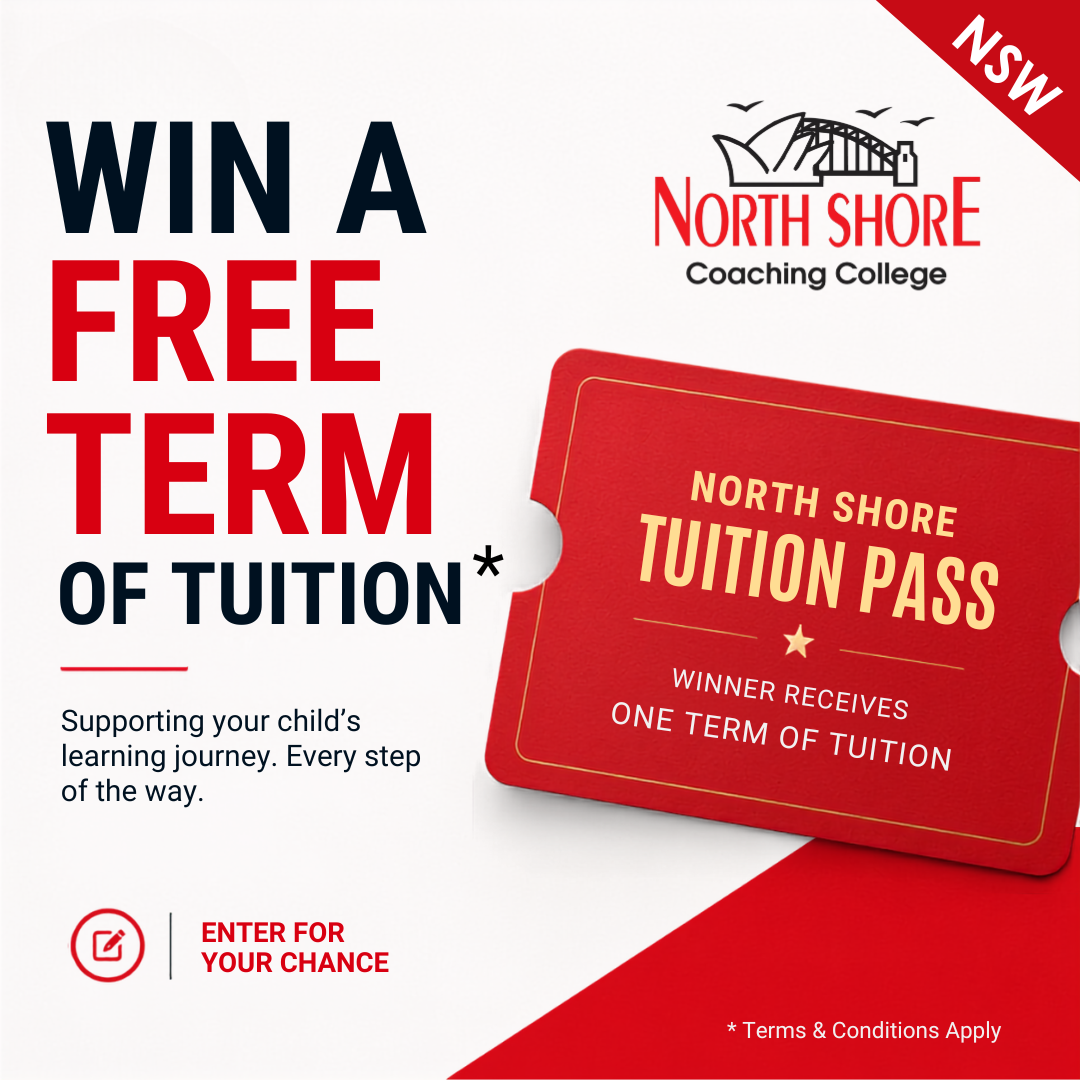 North Shore Coaching College Facebook ad: Win a FREE Term of Tuition!