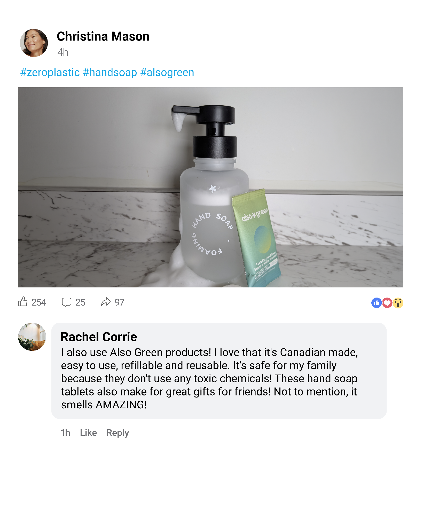 Also Green Facebook ad