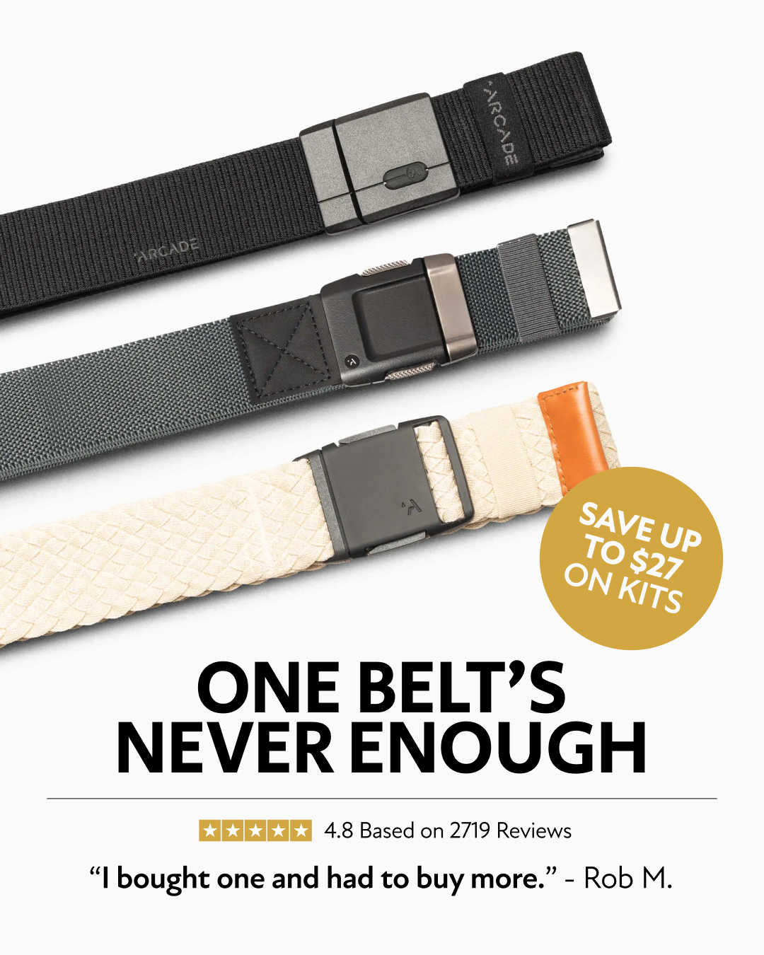 Arcade Belts Facebook ad