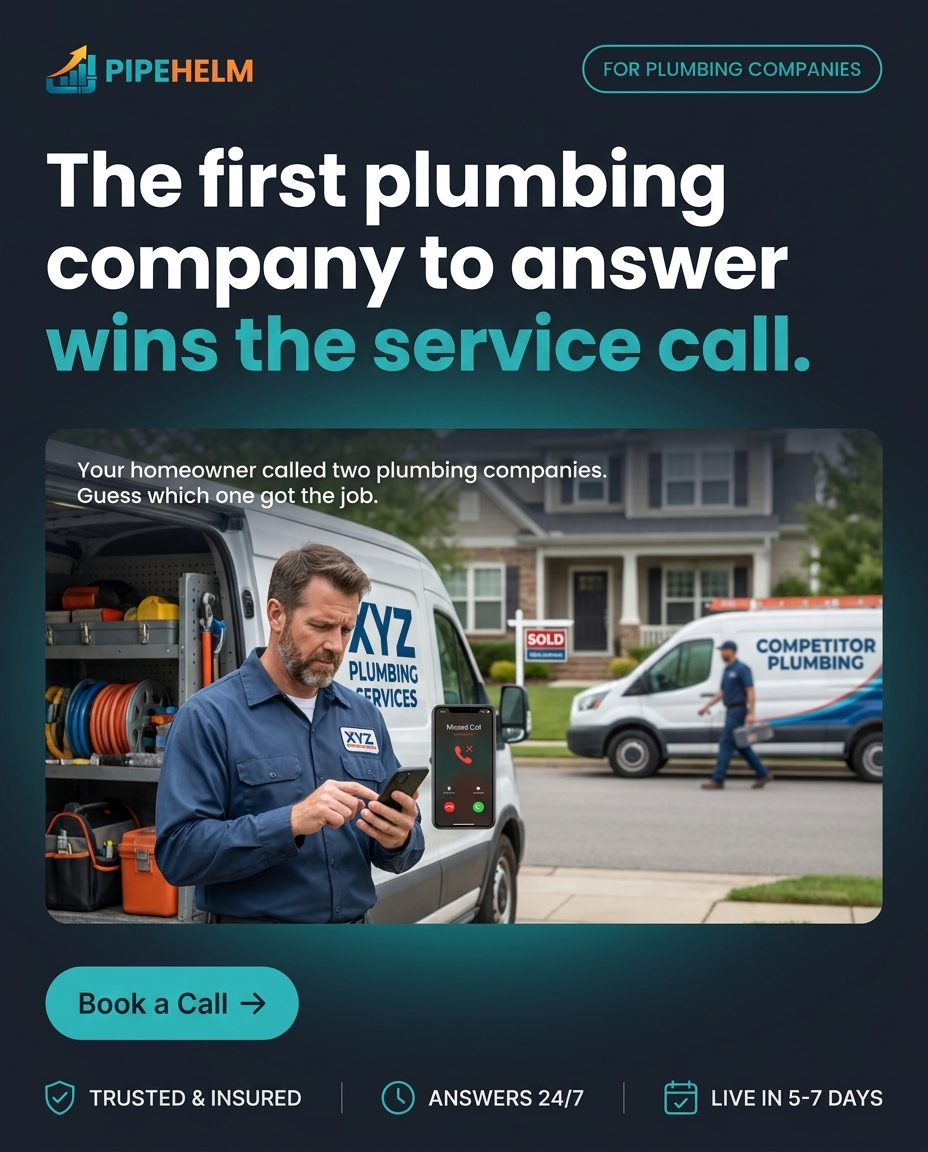 Pipehelm Facebook ad: You're under a sink, wrench in hand.