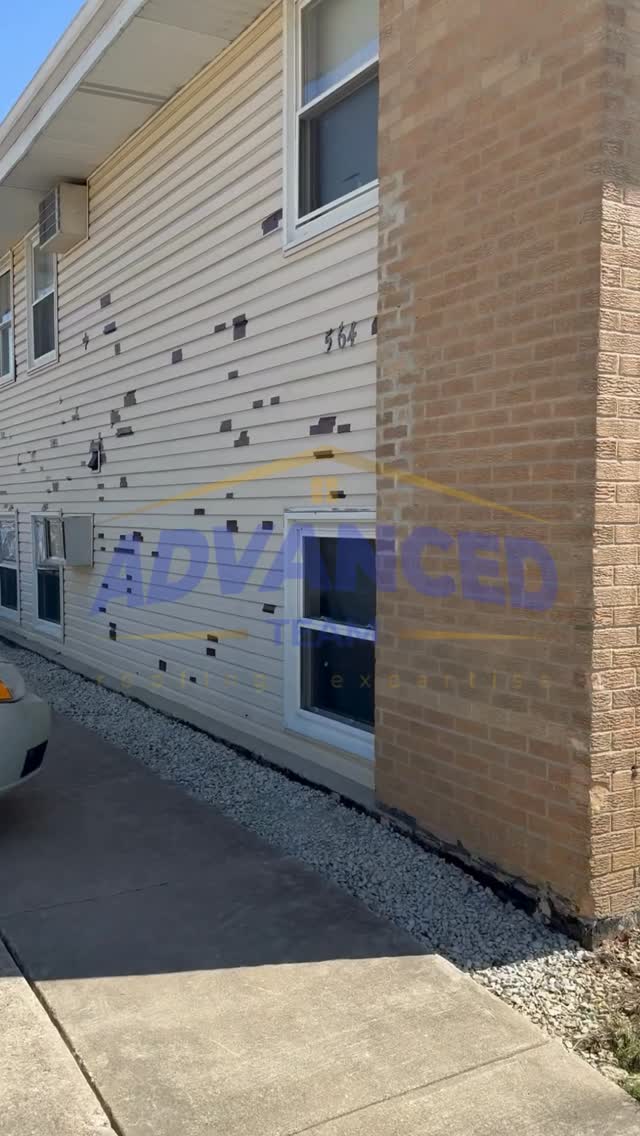 Advanced Roofing Team Facebook ad: Severe hail damage can cost you THOUSANDS