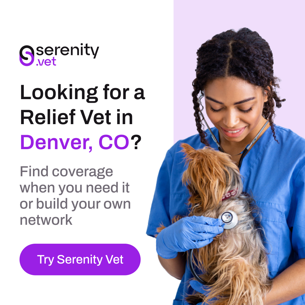Serenity Vet Facebook ad: Relief Vets Available in Denver