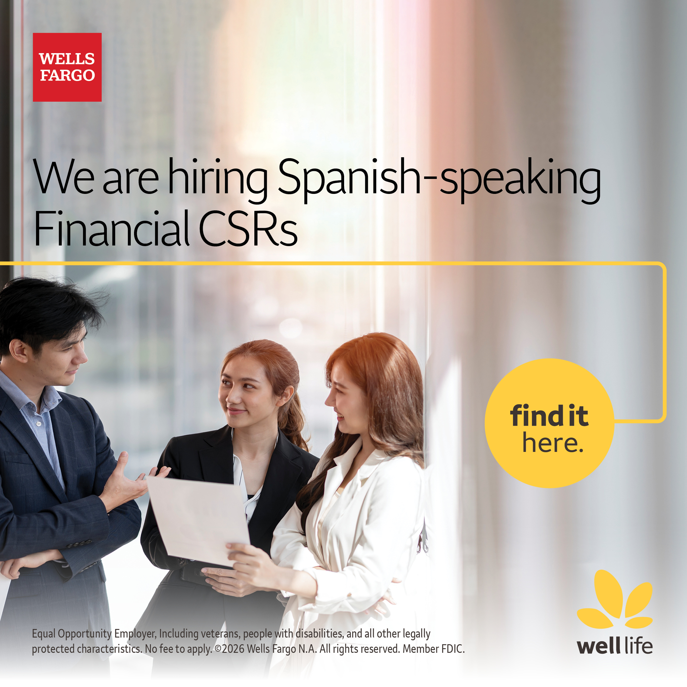 Wells Fargo Facebook ad