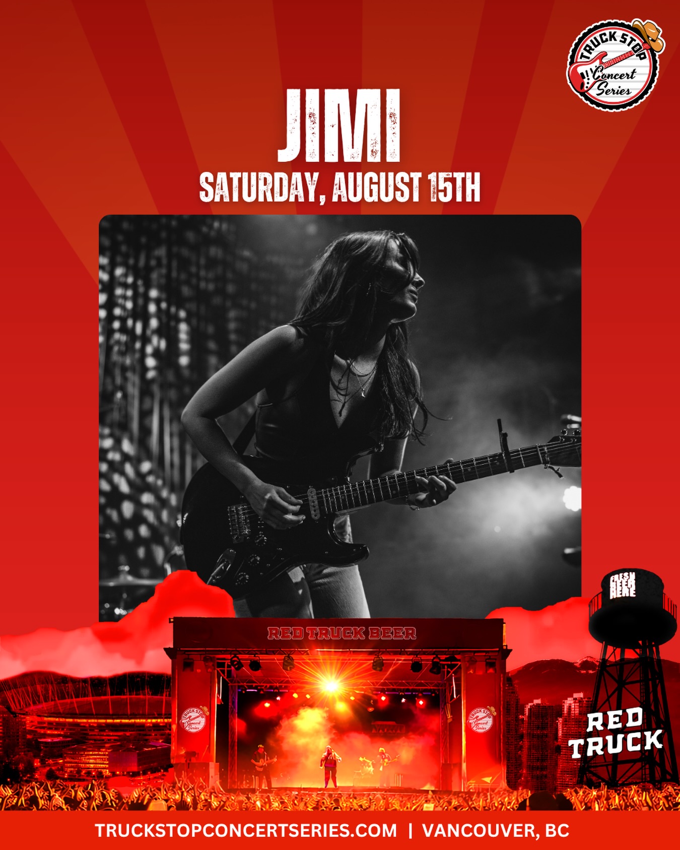 Truck Stop Concert Series Facebook ad: Let’s welcome JIMI to the Truck Stop Concert…
